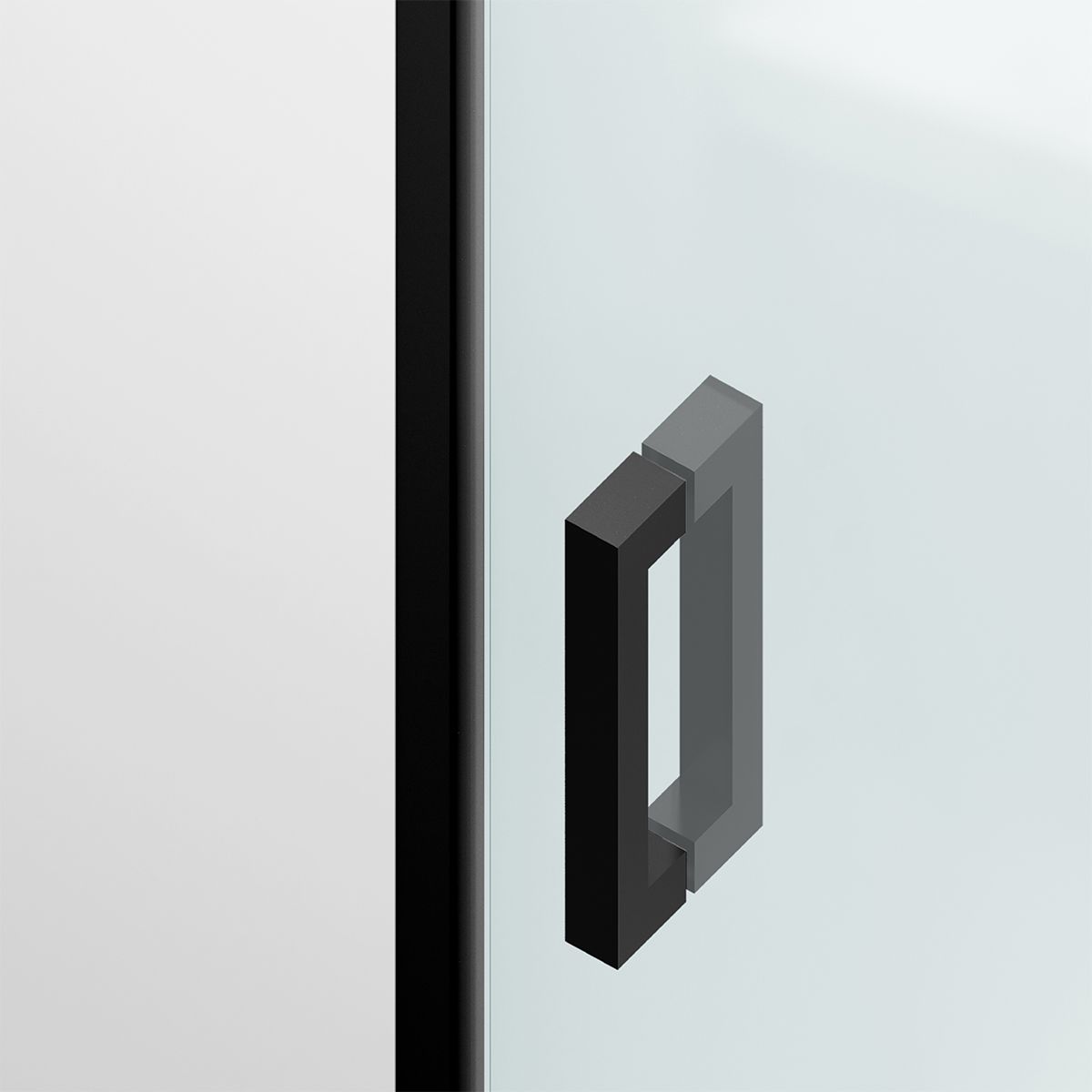 Cabina de dus, sticla securizata 6mm , Transparent, Negru, 2 usi Batante, dimensiuni: 80-90x120 cm, Axis