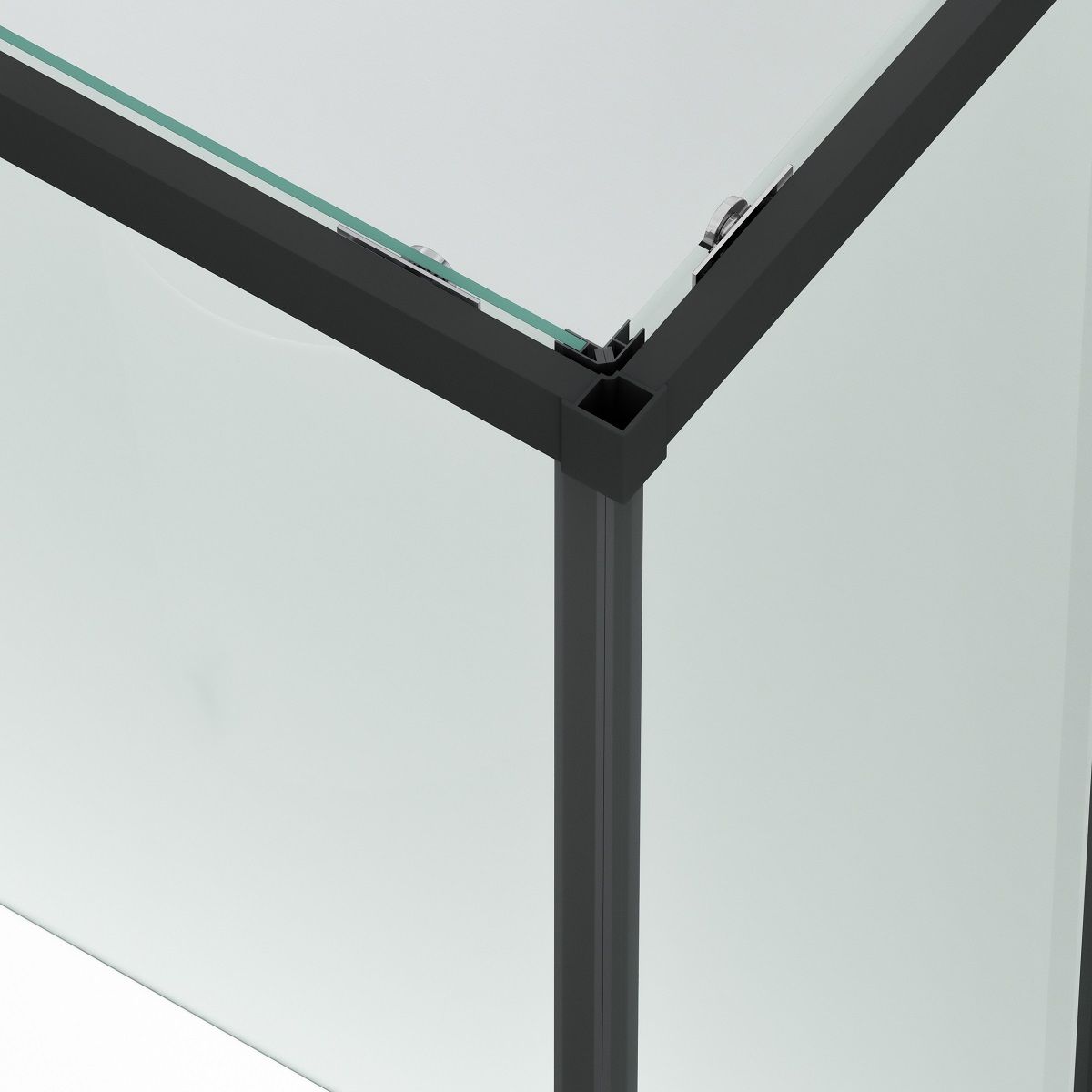 Cabina dus, 2 Usi Glisante, sticla securizata de 6 mm, 80-100 x 80-100 cm, profil Negru Mat, Medea