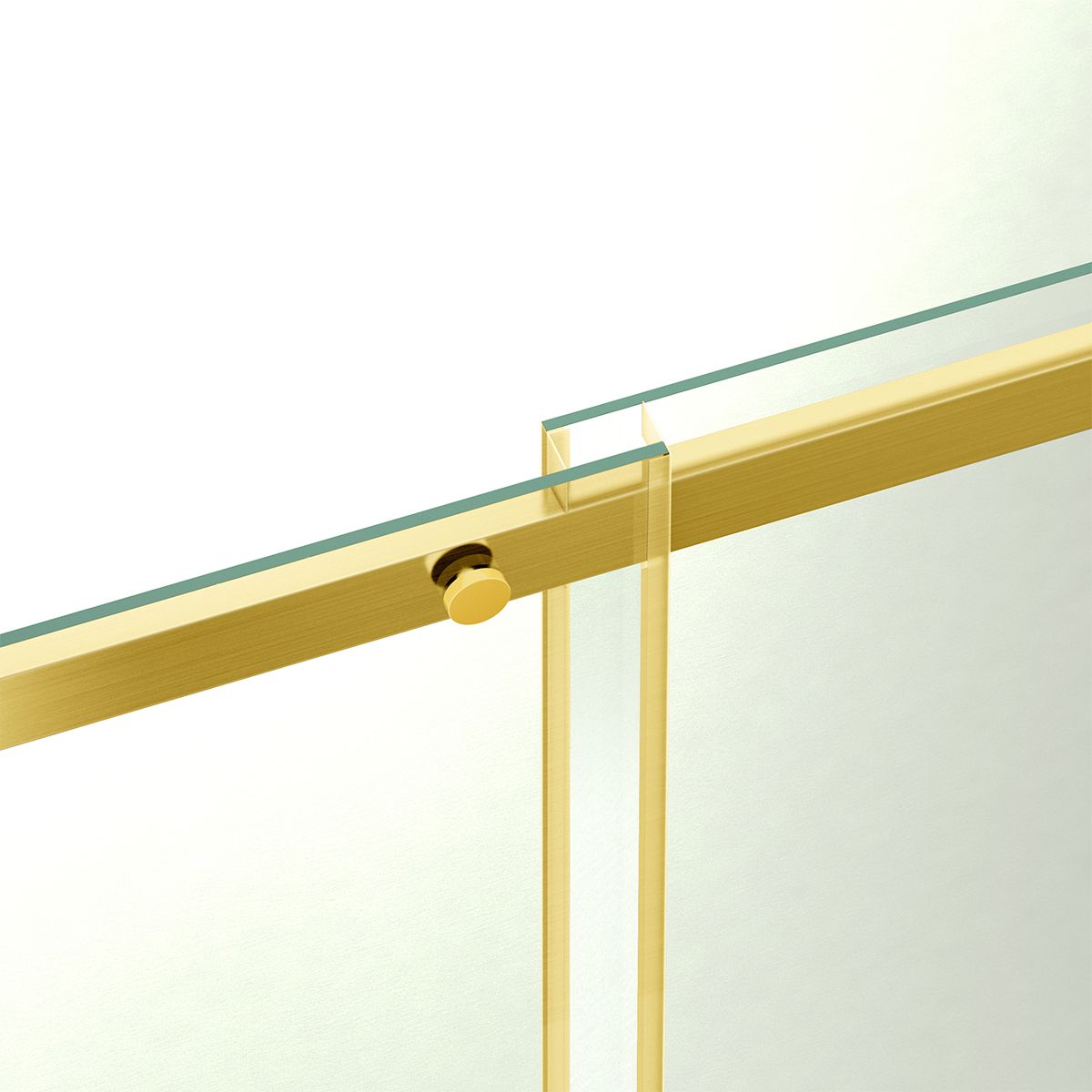 Cabina dus, perete fix si usa glisanta, sticla securizata de 8 mm, dimensiuni 80-90 x 120-140 cm, profil Auriu Mat, Giorgio