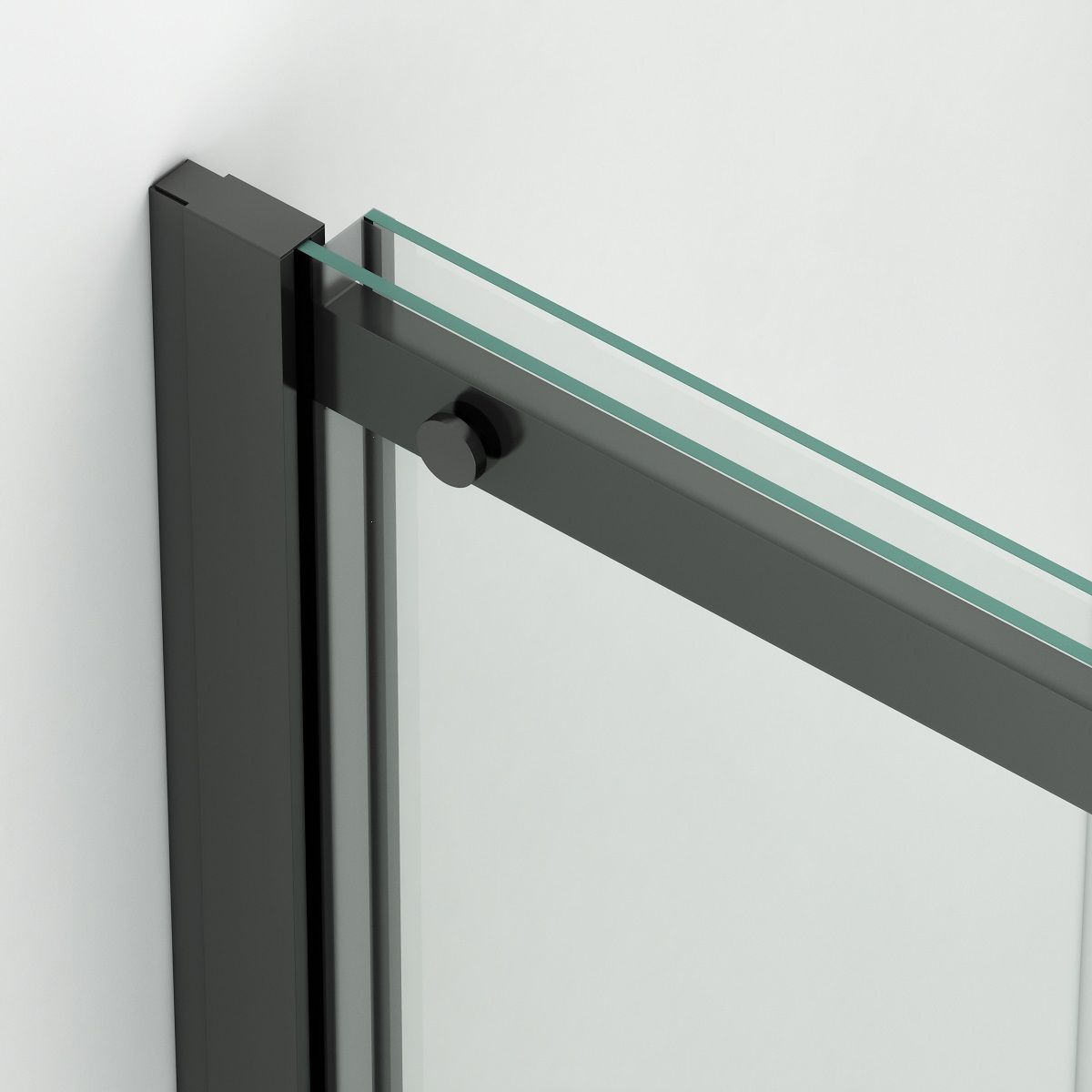 Cabina dus, perete fix si usa glisanta, sticla securizata de 8 mm, dimensiuni 80-90 x 120-140 cm, profil Negru mat, Giorgio
