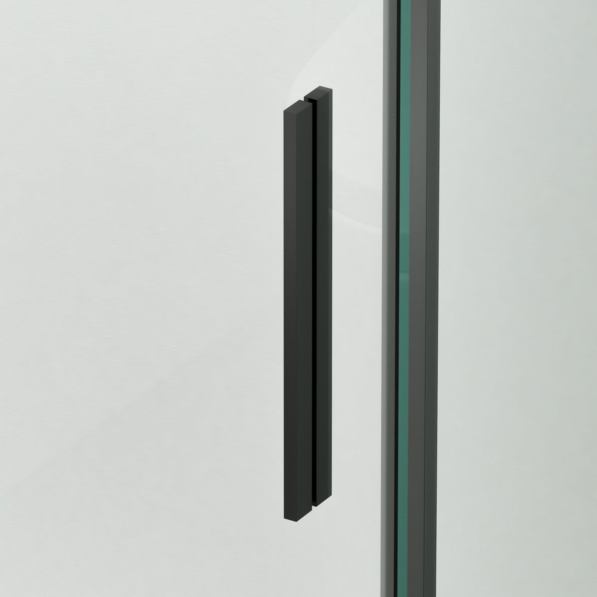 Cabina dus, perete fix si usa glisanta, sticla securizata de 8 mm, dimensiuni 80-90 x 120-140 cm, profil Negru mat, Giorgio