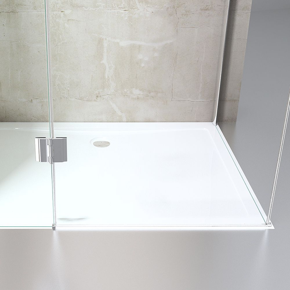 Cabina EGO-04, perete fix si usa batanta,sticla securizata 8mm, dimensiuni la alegere