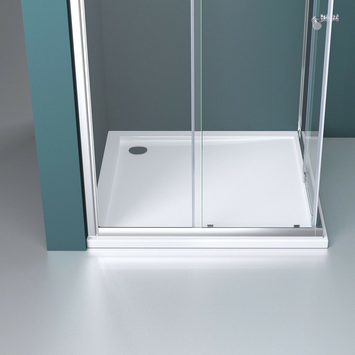 Cabina EGO-16, 2 usi Culisante, Sablata partial, dimensiune 80x80 cm
