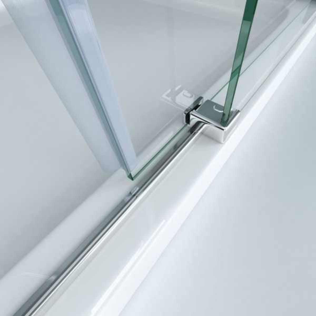 Cabina EGO-17-2, perete fix si usa Glisanta, sticla securizata 8 mm, fara profile metalice, dimensiuni la alegere