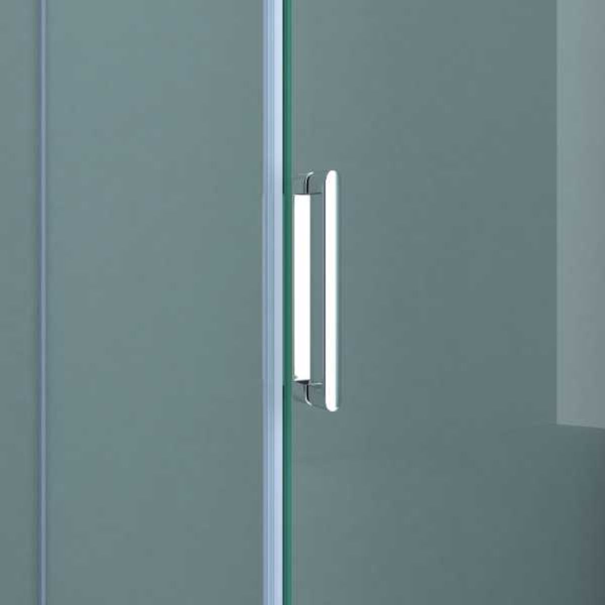 Cabina EGO-17-2, perete fix si usa Glisanta, sticla securizata 8 mm, fara profile metalice, dimensiuni la alegere