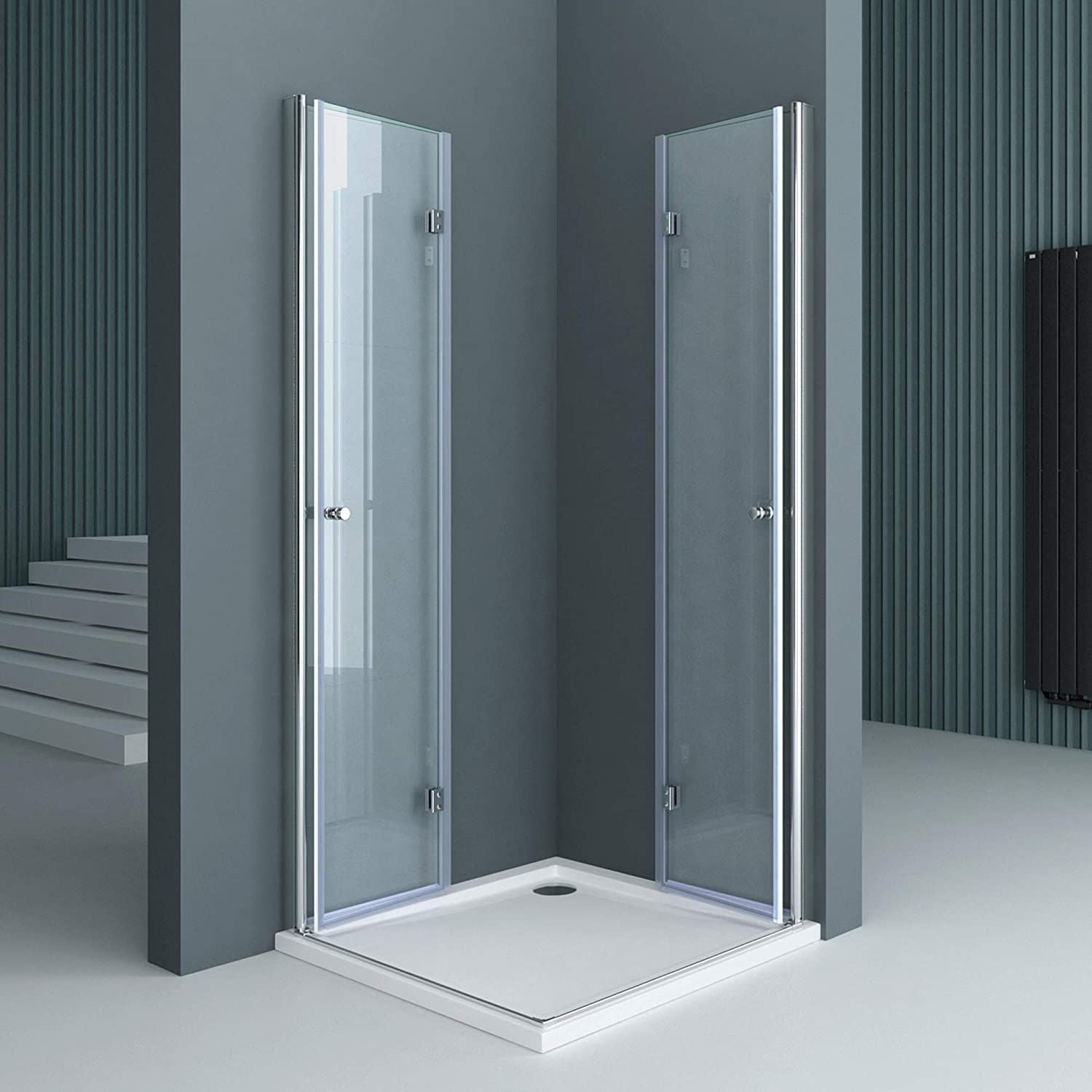 Cabina EGO-26, Usi Pliabile, sticla securizata 6mm, Transparenta, Dimensiuni la alegere