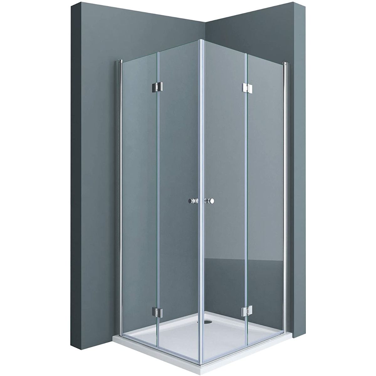 Cabina EGO-26, Usi Pliabile, sticla securizata 6mm, Transparenta, Dimensiuni la alegere