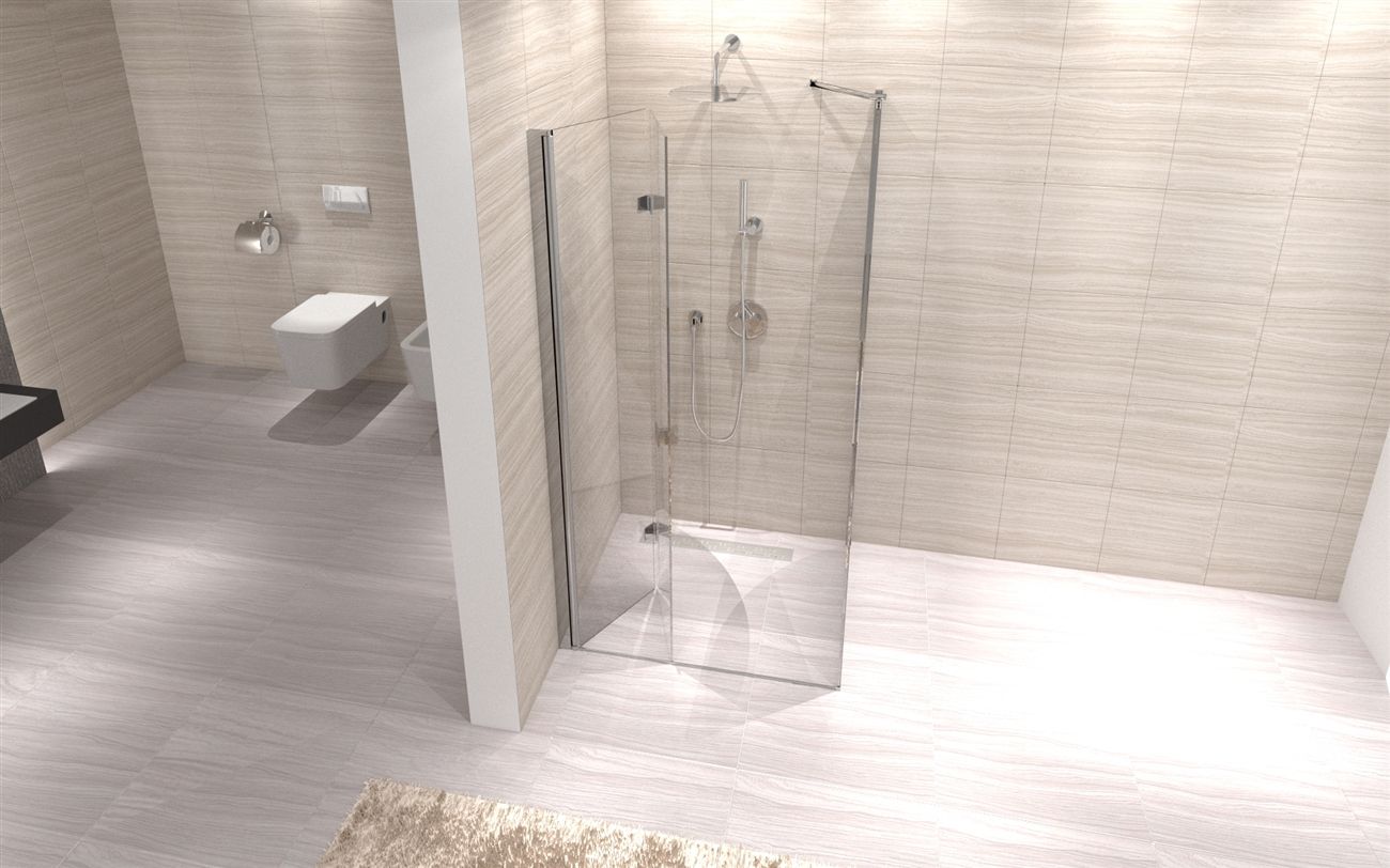 Cabina MY SPACE, perete fix si o usa Pliabila la perete, Easy Clean, dimensiune: 70x70x190 cm