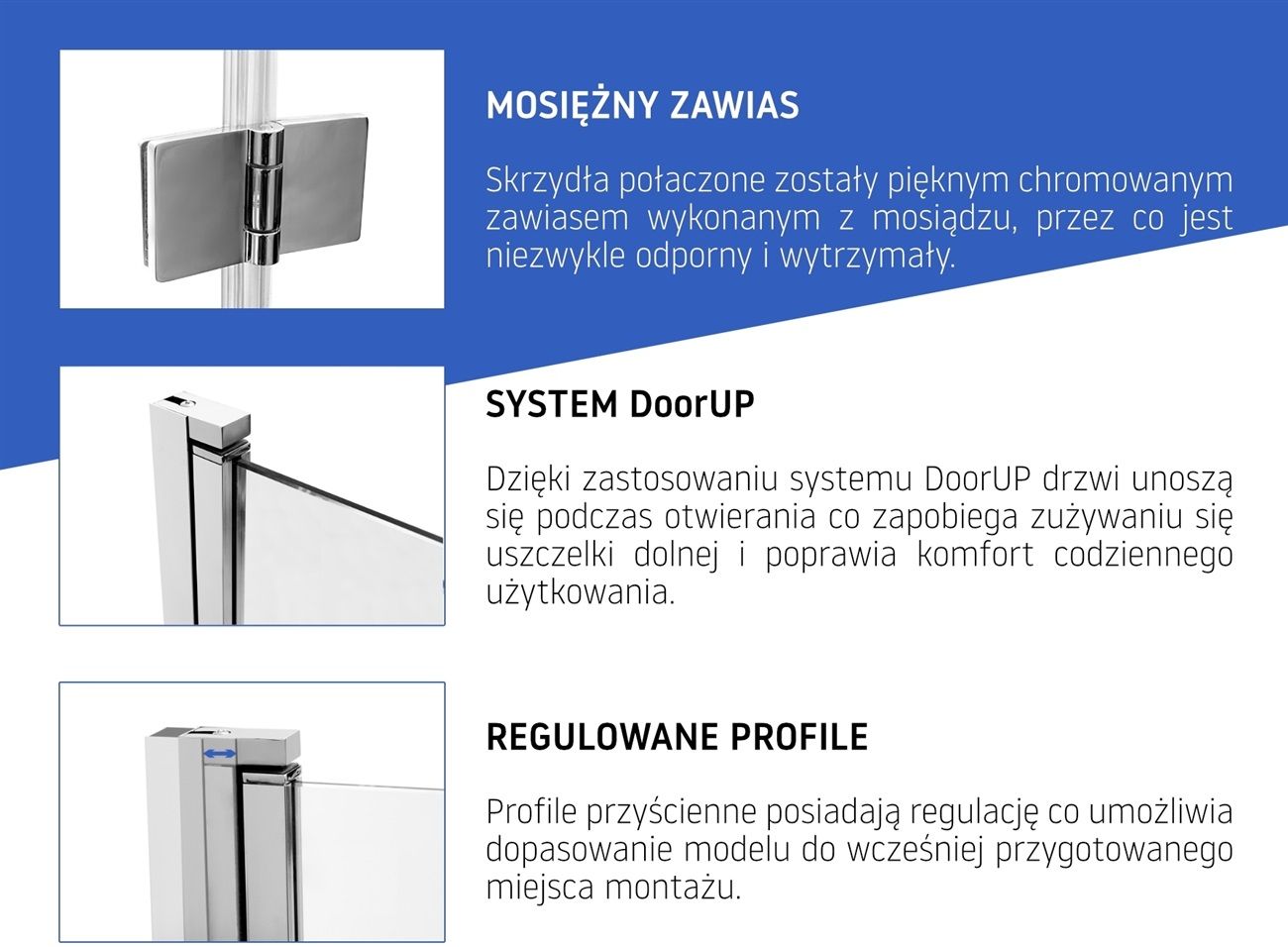 Cabina MY SPACE, perete fix si o usa Pliabila la perete, Easy Clean, dimensiune: 70x70x190 cm