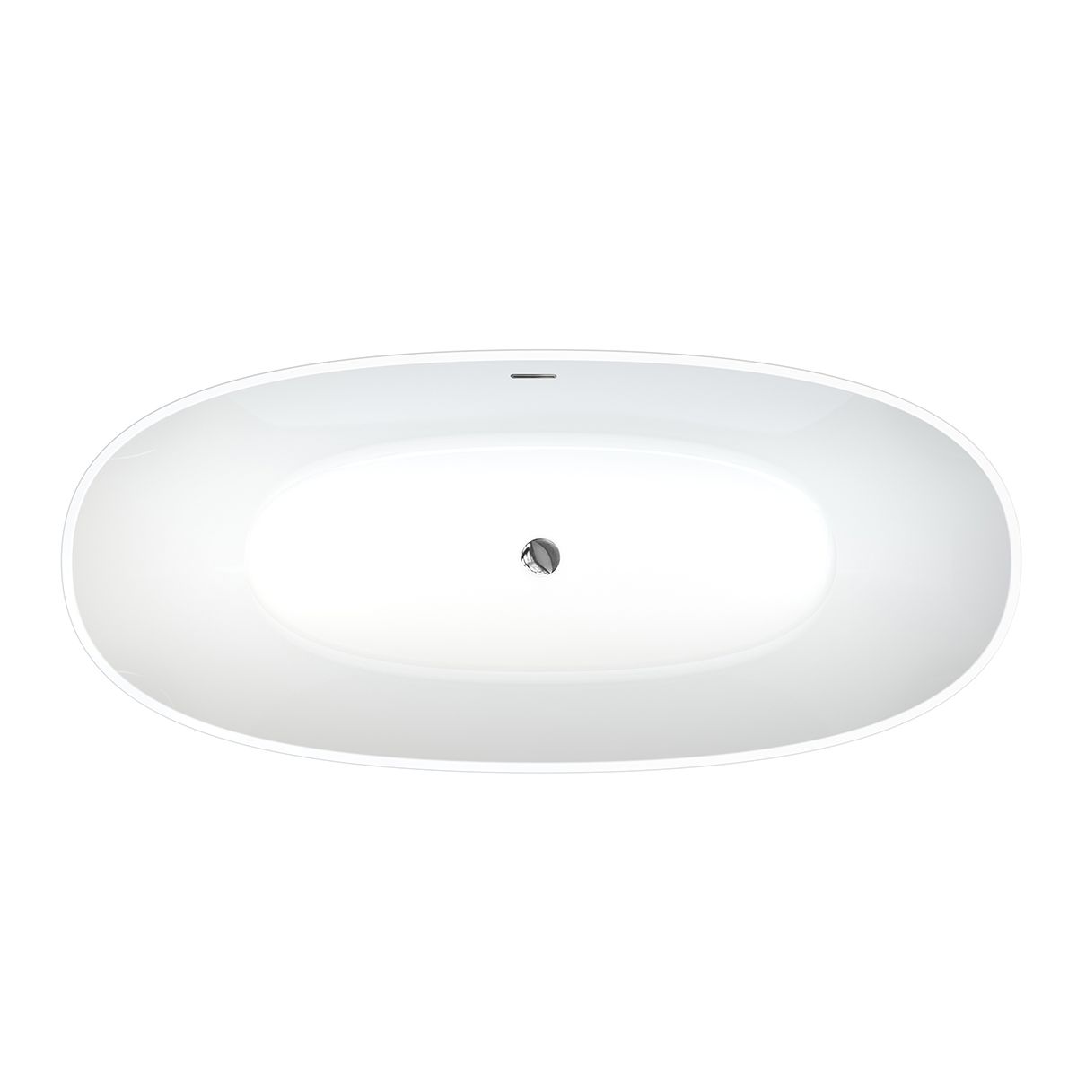 Cada de baie  Acril sanitar, Alb Lucios interior/exterior, 170x82 cm, izolare termica, freestanding, Linea