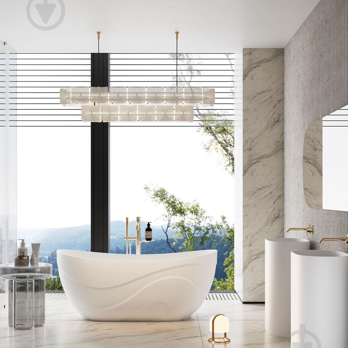 Cada de baie, compozit mineral, ventil inclus alb, freestanding, Alb Lucios,170x78 cm, Calista