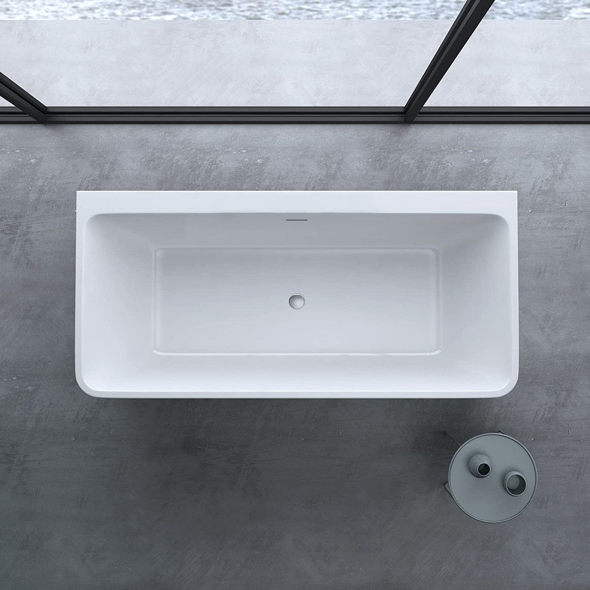 Cada de baie EGO 601, freestanding, 180 cm, acril sanitar, alb