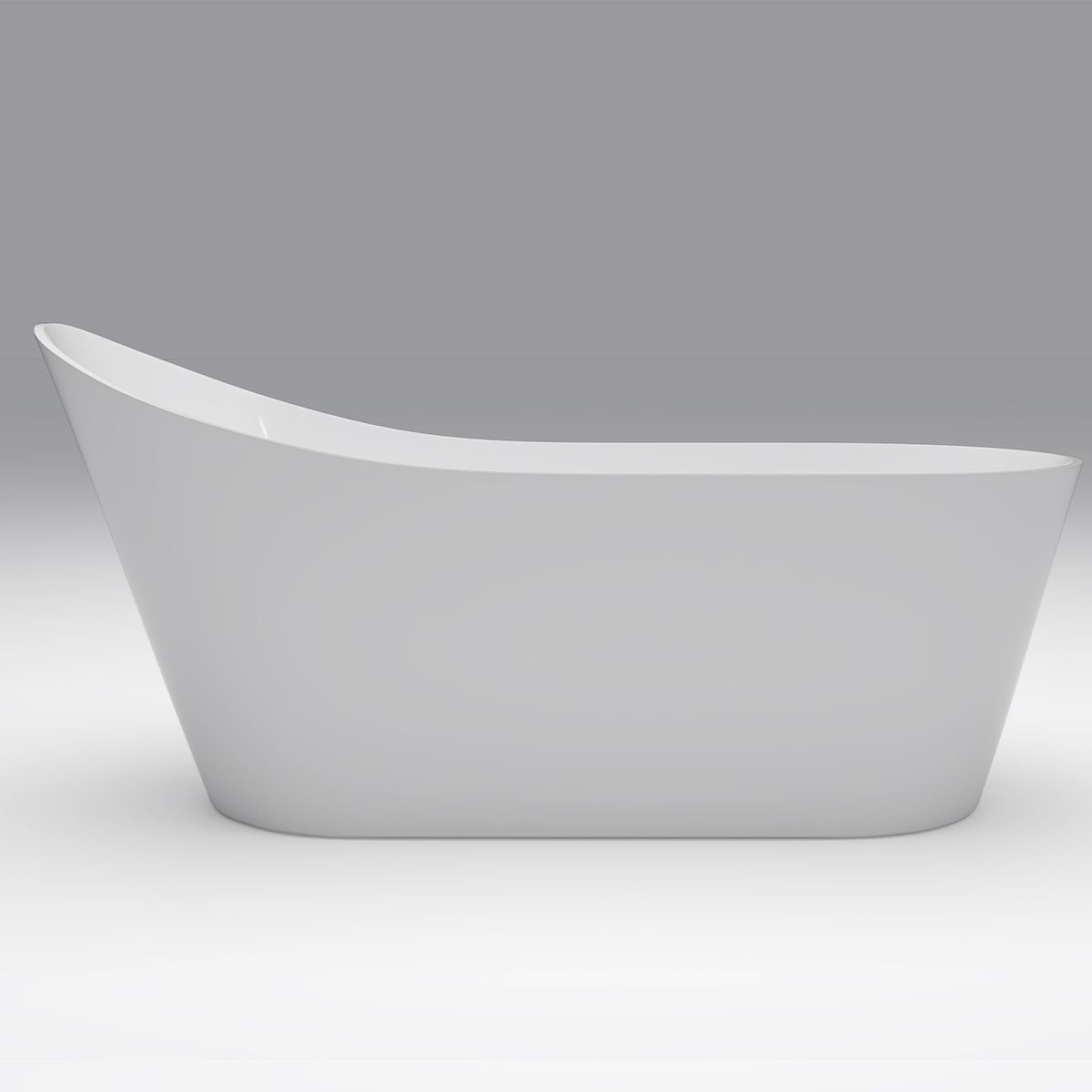Cada de baie freestanding, Acril sanitar, Alb Lucios, 170x75 cm, izolare termica, Agota