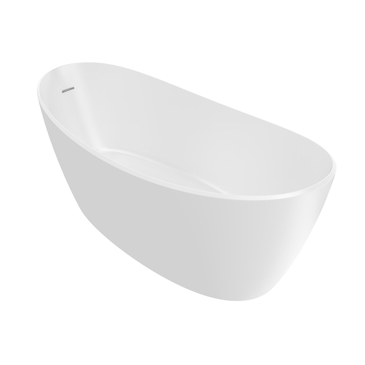 Cada de baie freestanding, Acril sanitar, Alb Lucios, 170x75 cm, izolare termica, Ania