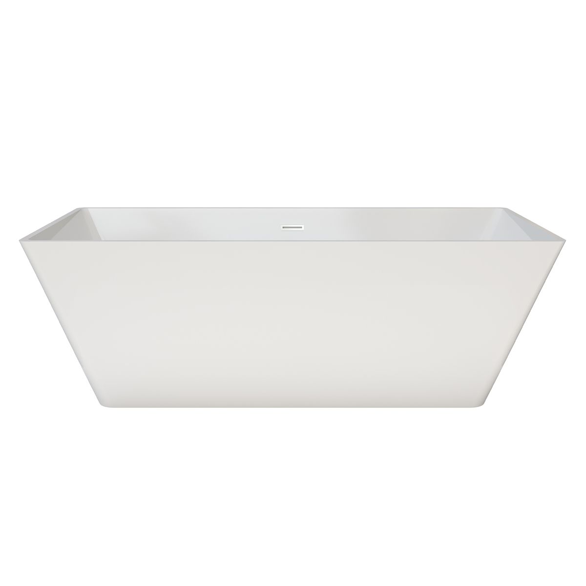 Cada de baie freestanding, Acril sanitar, Alb Lucios, 170x75 cm, izolare termica, Cora