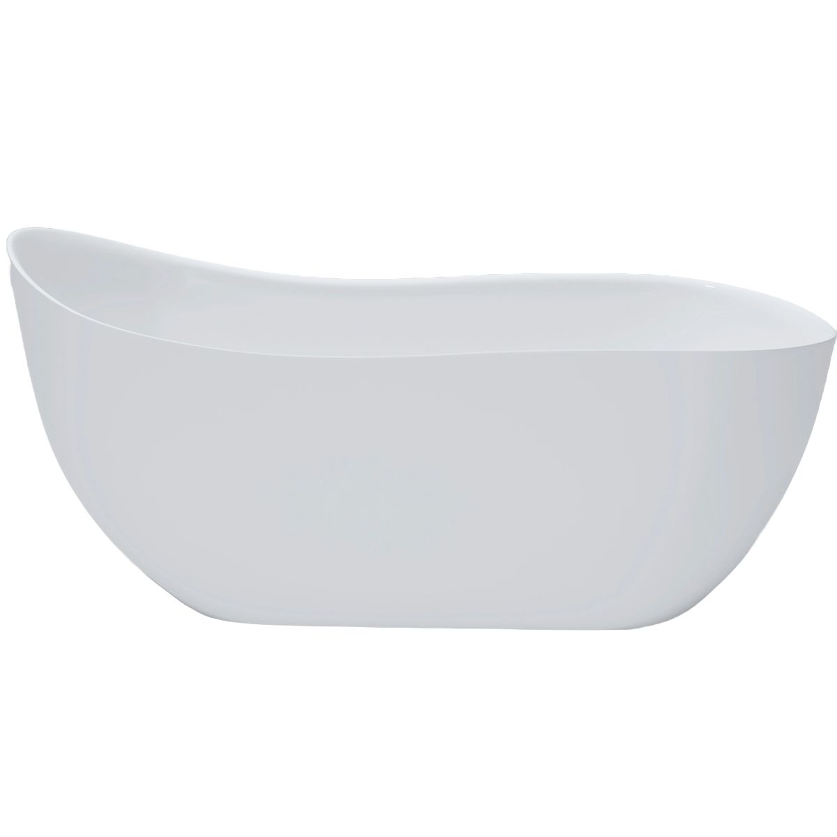 Cada de baie, freestanding, Acril, ventil inclus, Alb Lucios, 170-180 x 75 cm, Liza