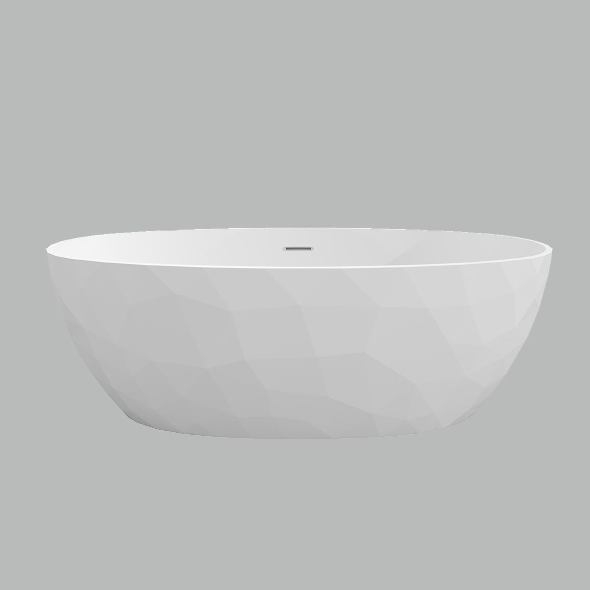 Cada de baie, freestanding, acril, ventil si preaplin crom inclus, Alb lucios exterior Alb Mat interior, 170x80 cm, Valencia