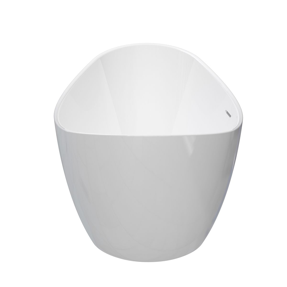 Cada de baie, freestanding, acril, ventil si preaplin crom inclus, Alb lucios interior/exterior, 160x80 cm, Cairo