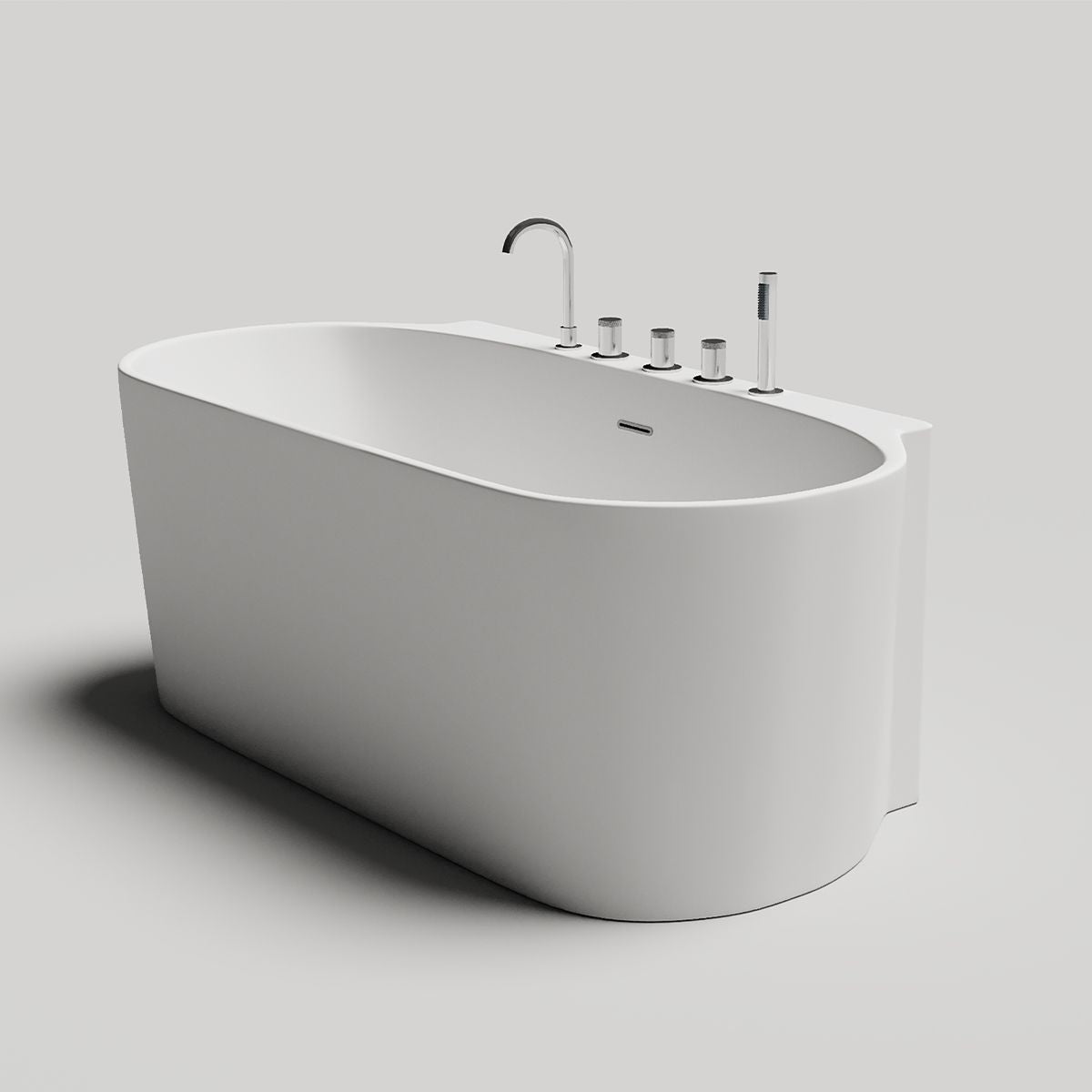 Cada de baie, freestanding, baterie si ventil inclus, Acril, 160x75 cm, Miraj