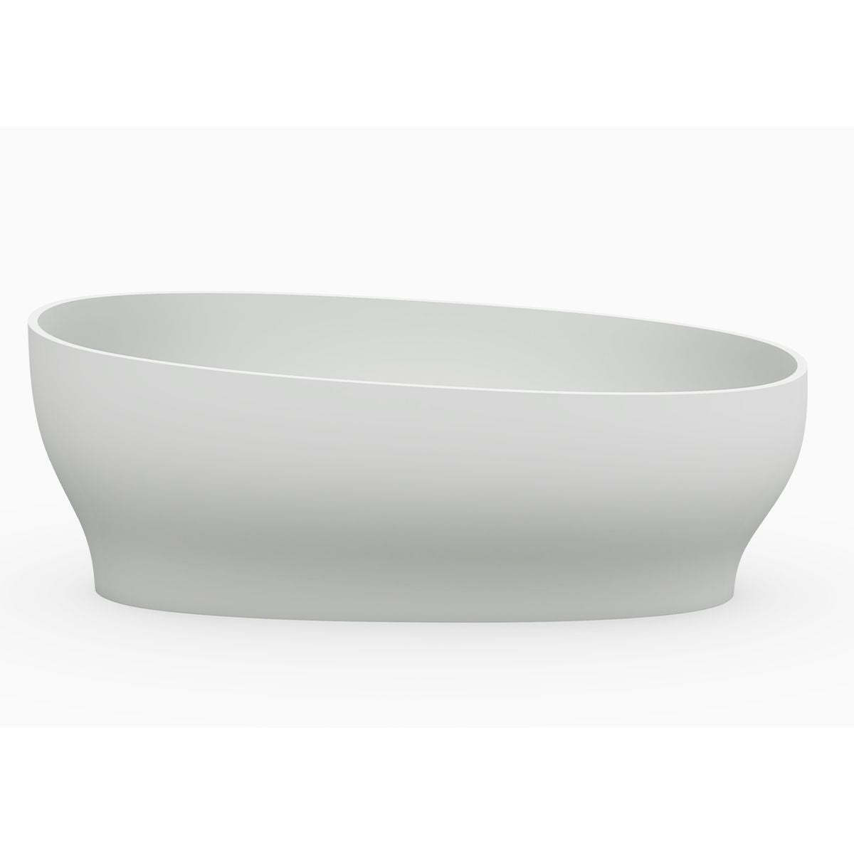Cada de baie, freestanding, compozit mineral, ventil alb inclus, Alb Lucios, 170x85 cm, Noemi