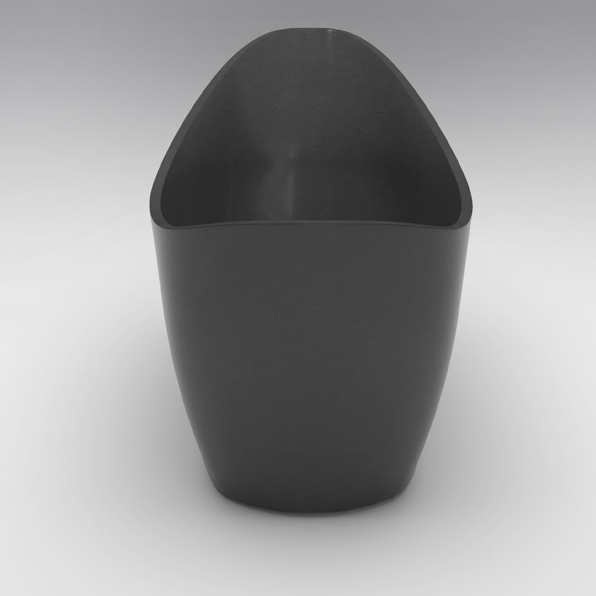 Cada de baie, freestanding, compozit mineral, ventil negru inclus, Negru Mat, 172x74 cm, Evelin
