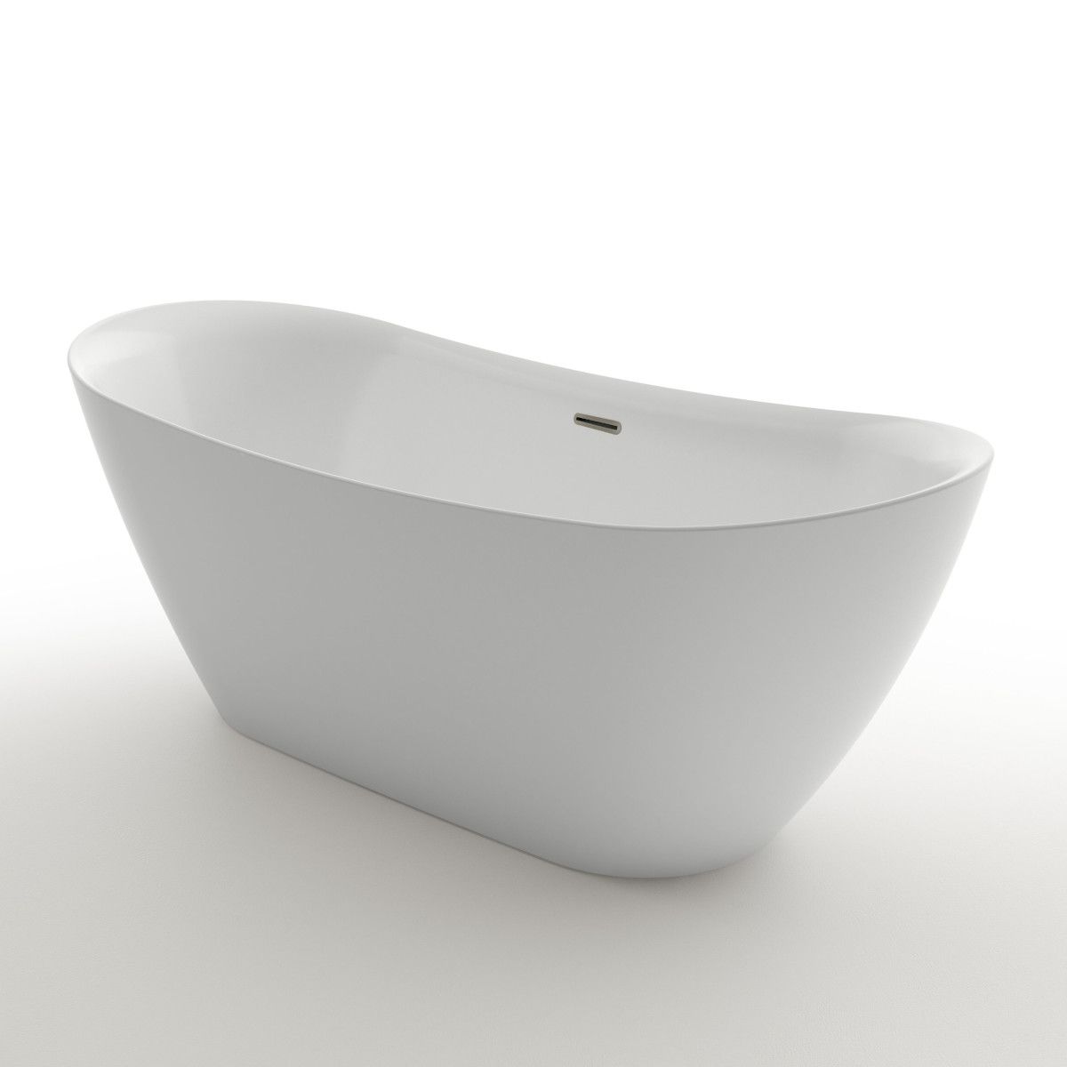 Cada de baie Kevin, Acril sanitar, alb lucios, 150, 160, 170 cm, izolare termica, freestanding