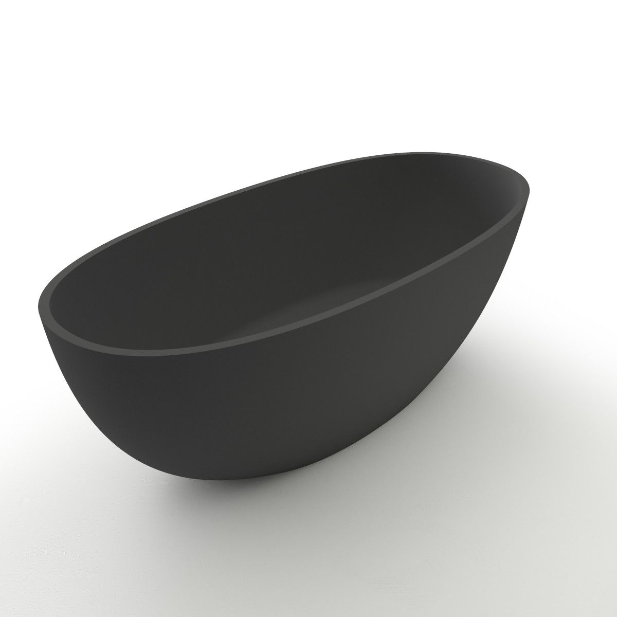 Cada de baie Lulu, Compozit Coroian, Negru Mat, 170 sau 180 cm, Izolare termica, Freestanding