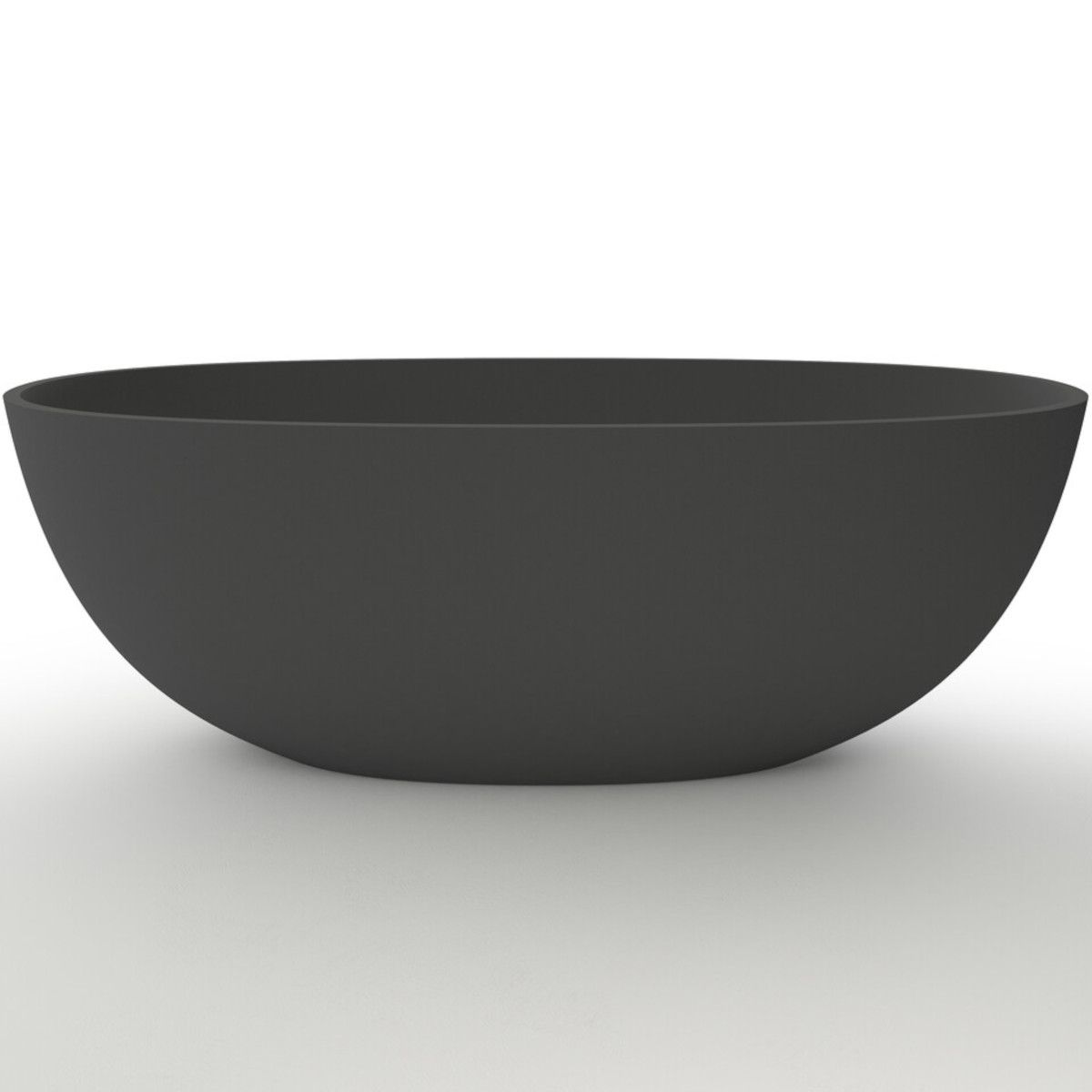 Cada de baie Lulu, Compozit Coroian, Negru Mat, 170 sau 180 cm, Izolare termica, Freestanding