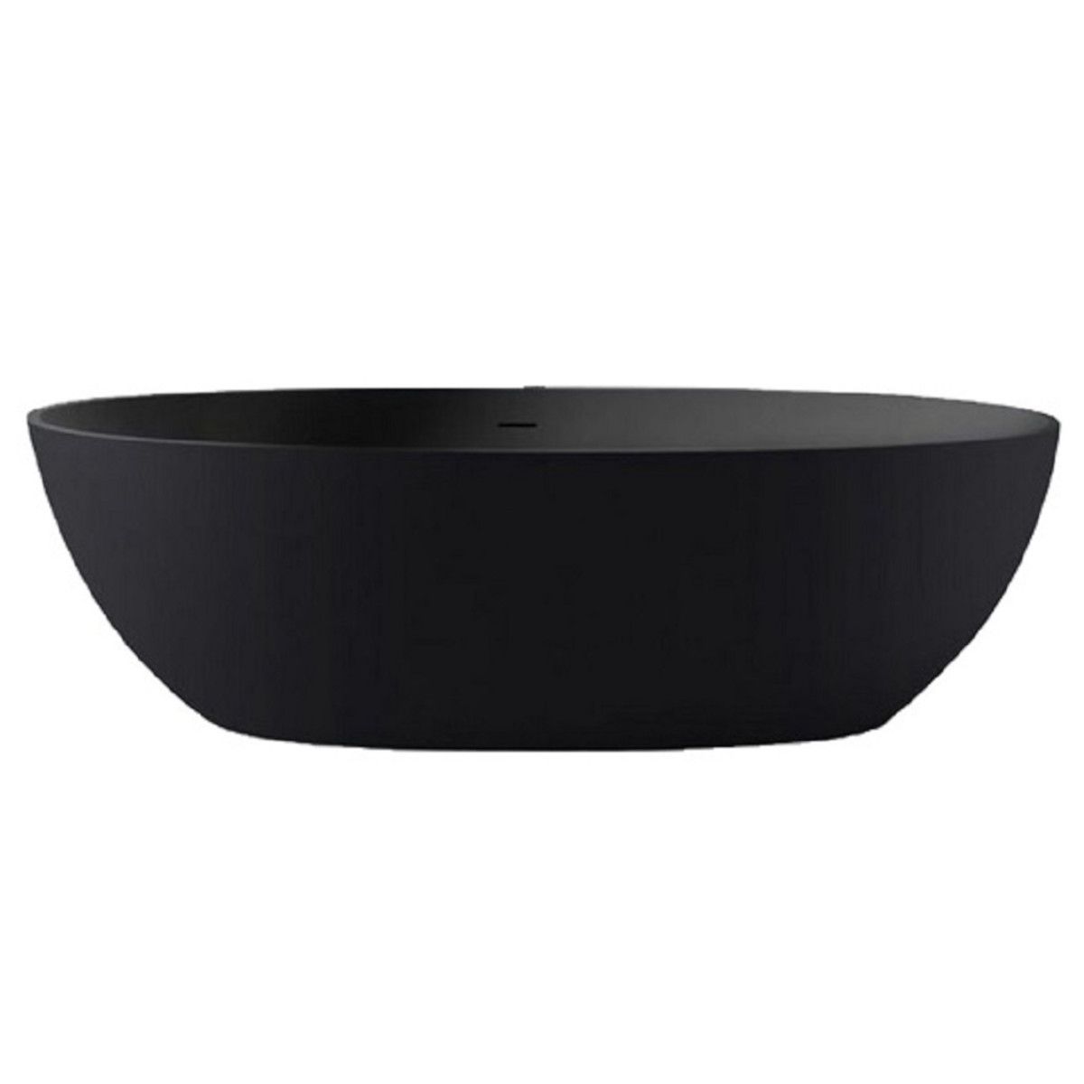 Cada de baie Lulu, Compozit Coroian, Negru Mat, 170 sau 180 cm, Izolare termica, Freestanding