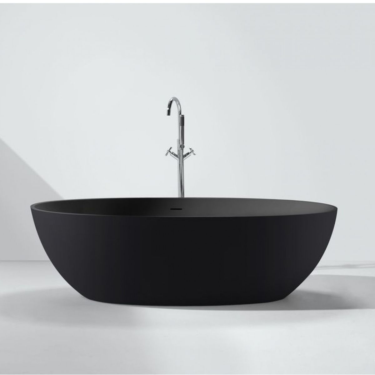 Cada de baie Lulu, Compozit Coroian, Negru Mat, 170 sau 180 cm, Izolare termica, Freestanding