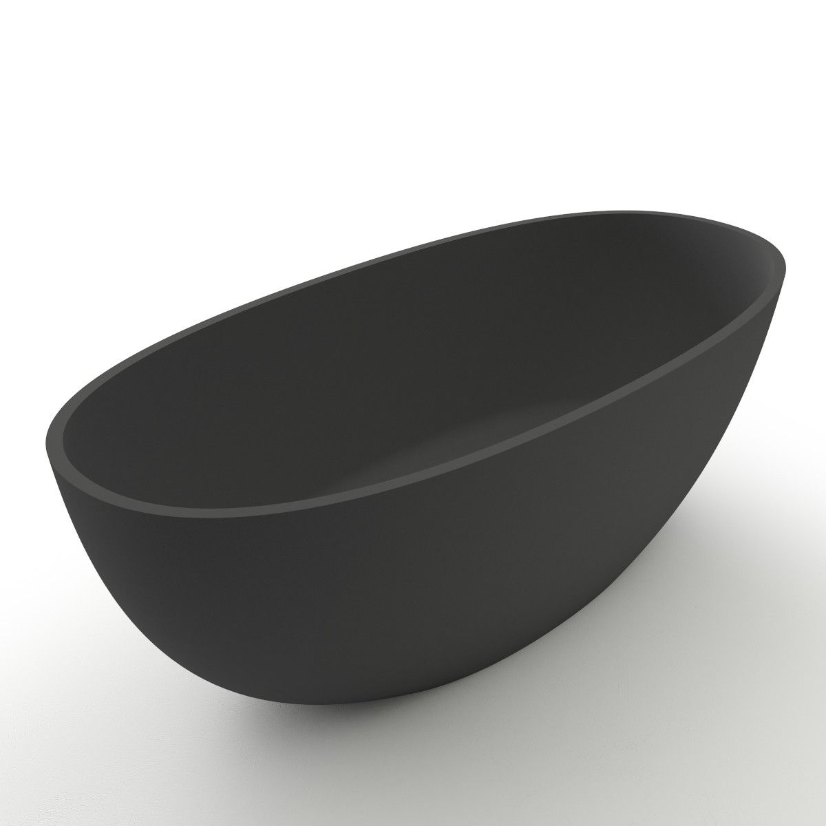Cada de baie Lulu, Compozit Coroian, Negru Mat, 170 sau 180 cm, Izolare termica, Freestanding