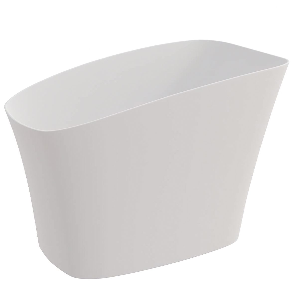 Cada tip japonez, compozit mineral, Alb Lucios, 120x58 cm, Izolare termica, ventil alb inclus, Freestanding, Sakura