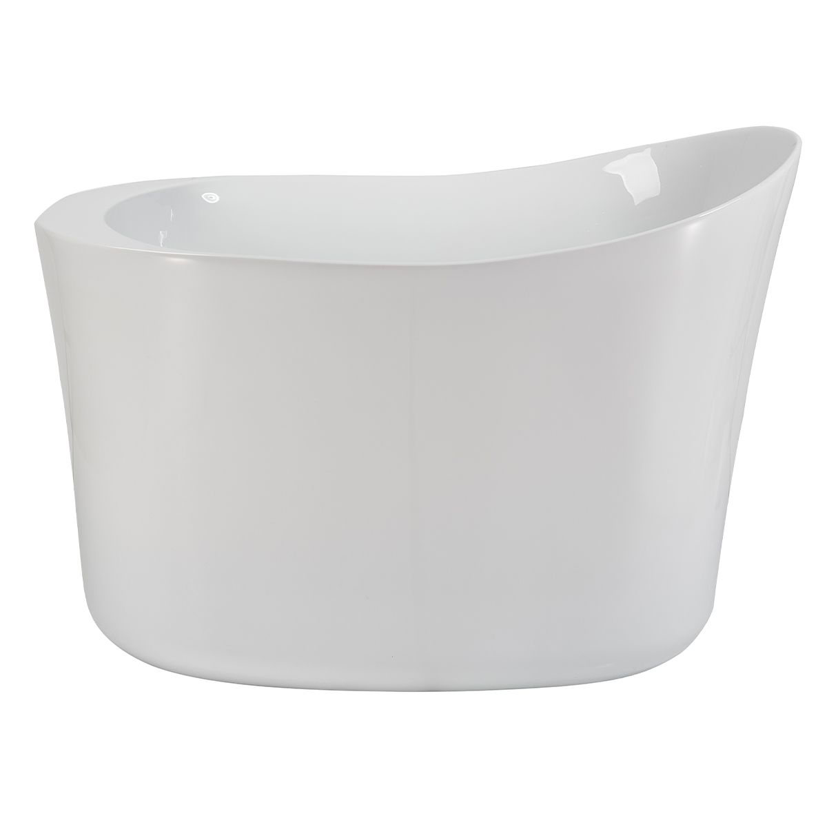 Cada tip japonez, freestanding, Acril, ventil crom inclus, culoarea Alb Lucios, 120x80 cm, Nubia