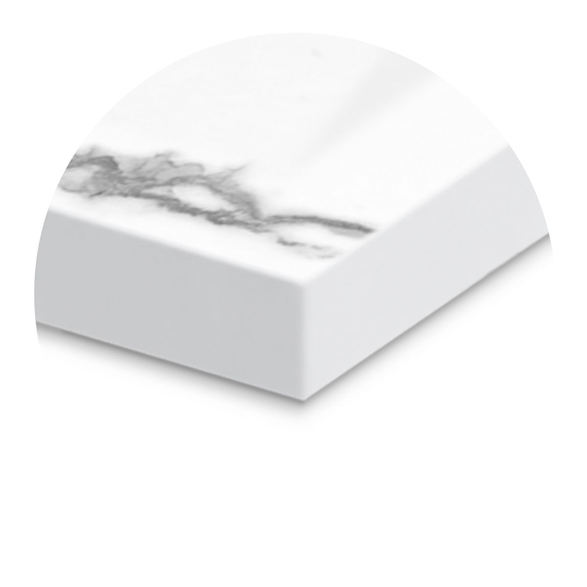 Cadita de dus, Alb, finisaj Carrara Arabescato, compozit, inaltime 2.5 cm, dimensiuni 100-160x80-90 cm, decupabila, Antonio