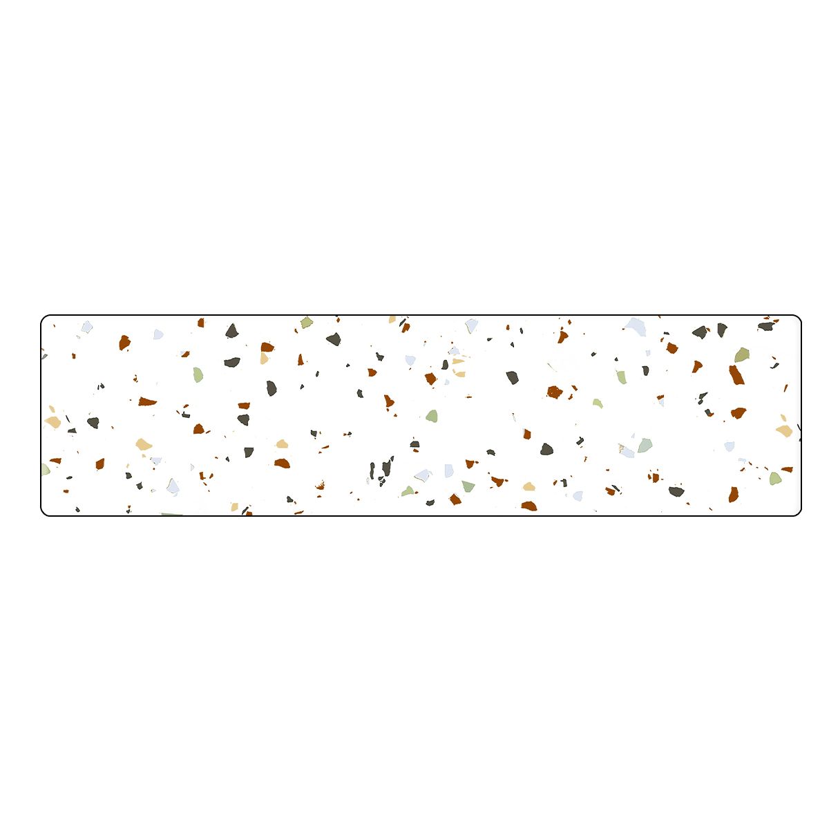 Cadita de dus, Alb, finisaj Terrazzo, compozit mineral, inaltime 2.5 dimensiuni 100-120x80-90 cm, decupabila, Antonio