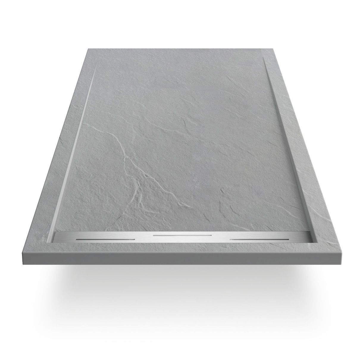 Cadita de dus, compozit mineral, dimensiuni 120x90 cm, inaltime 2.8 cm, decupabila, Gri ciment, Gonzalo