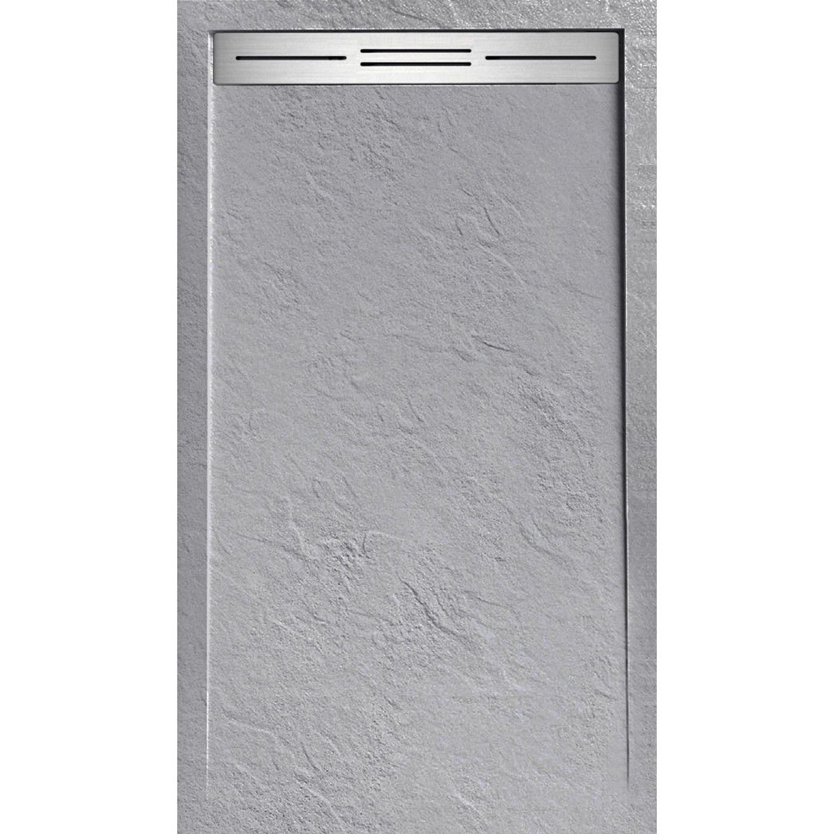 Cadita de dus, compozit mineral, dimensiuni 120x90 cm, inaltime 2.8 cm, decupabila, Gri ciment, Gonzalo