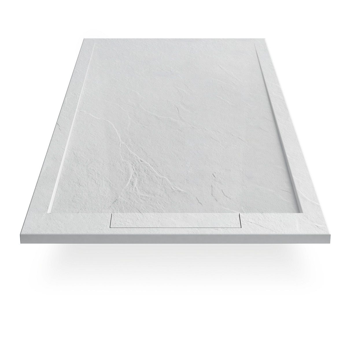 Cadita de dus compozit mineral, dimensiuni 70-90 x 80-160 cm, inaltime 2.5 cm, scugere ascunsa, decupabila, Alb, Antonio