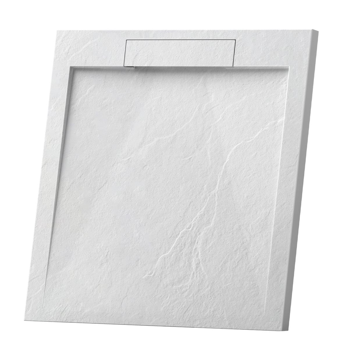 Cadita de dus compozit mineral, dimensiuni 70-90 x 80-160 cm, inaltime 2.5 cm, scugere ascunsa, decupabila, Alb, Antonio