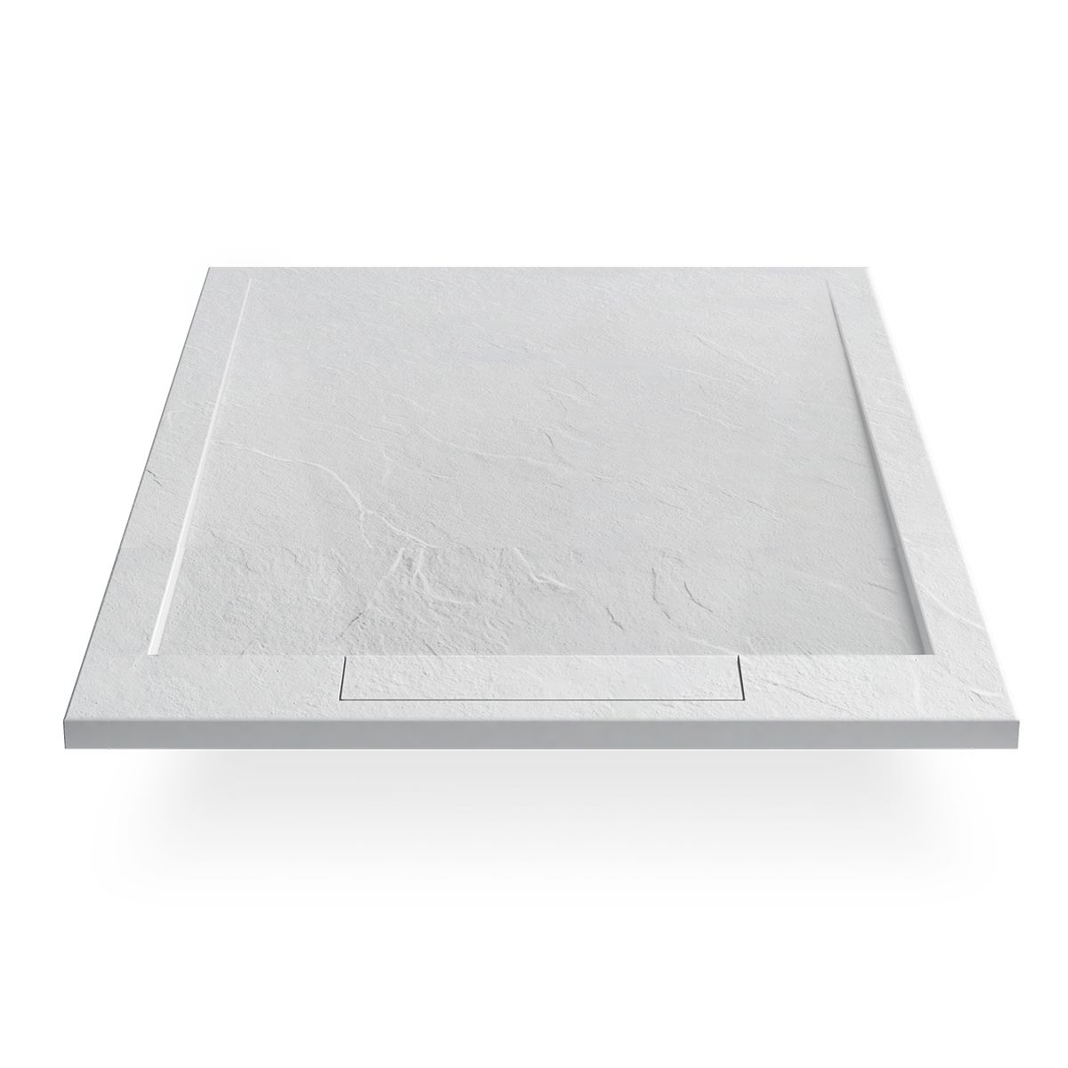 Cadita de dus compozit mineral, dimensiuni 70-90 x 80-160 cm, inaltime 2.5 cm, scugere ascunsa, decupabila, Alb, Antonio