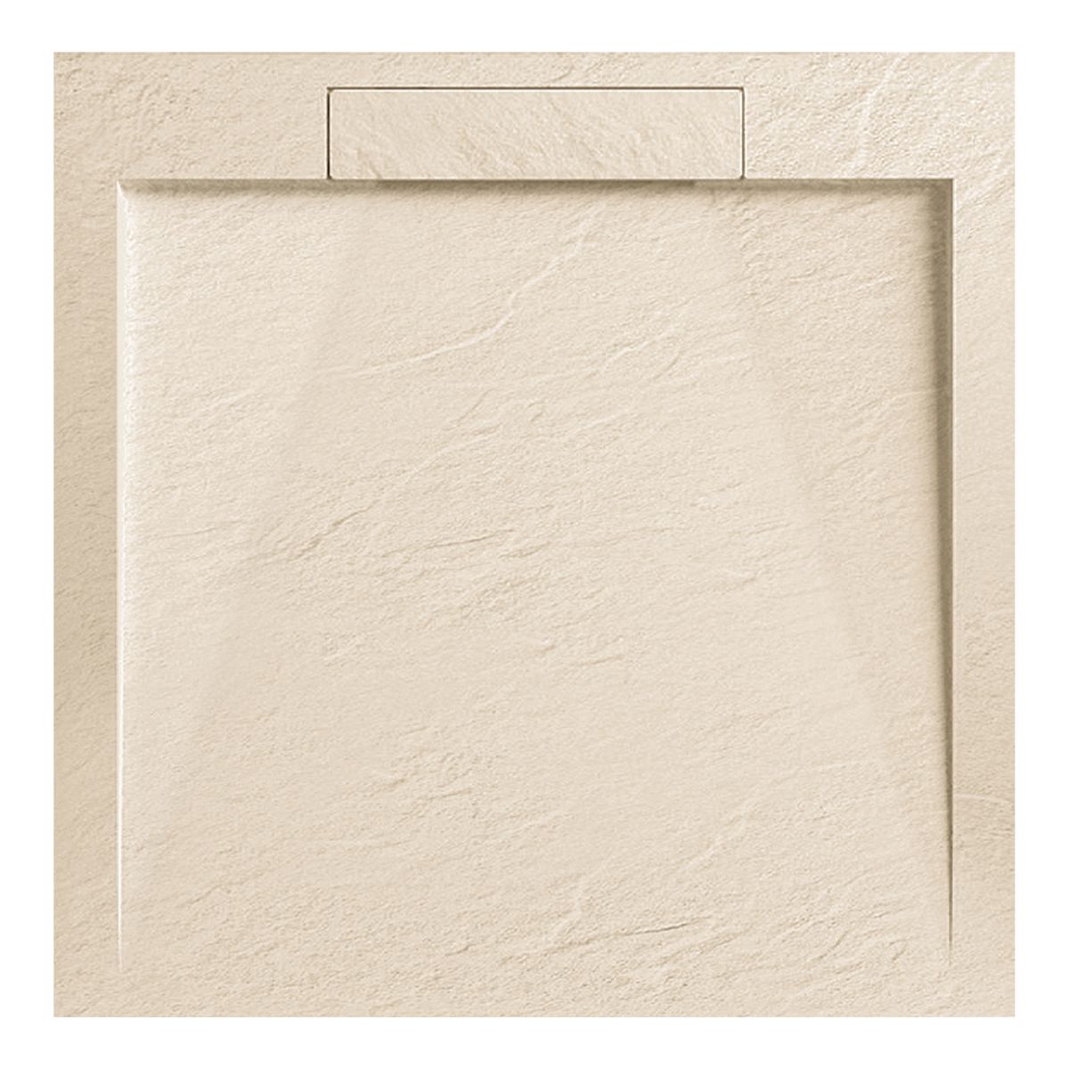 Cadita  de dus, compozit mineral, dimensiuni 70-90 x 80-160 cm, inaltime 2.5 cm, scurgere ascunsa, decupabila, Crem, Antonio