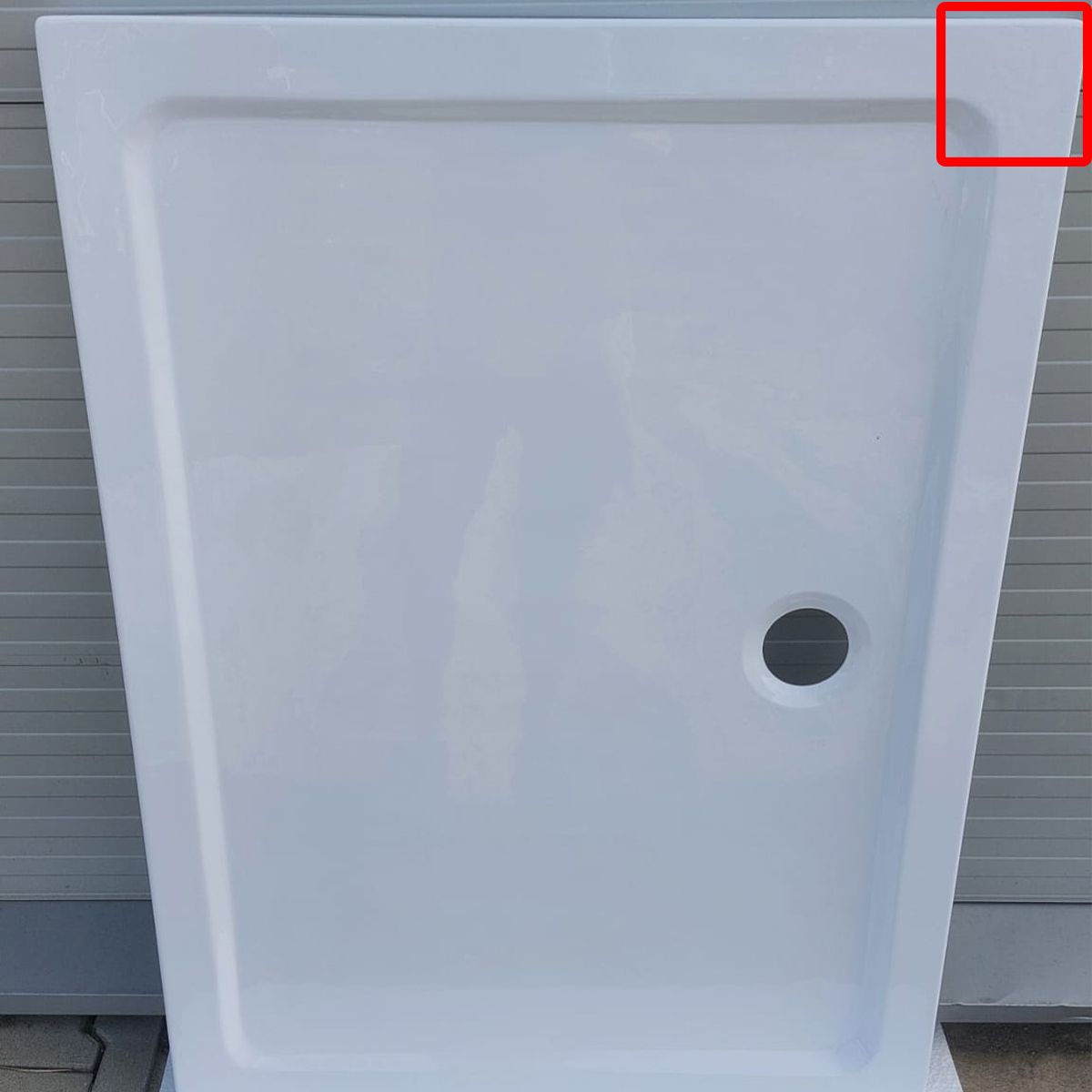 Cadita dreptunghiulara slim Resigiliat, 4 cm inaltime, dimensiune 90 x 120 cm, acril sanitar, FARO