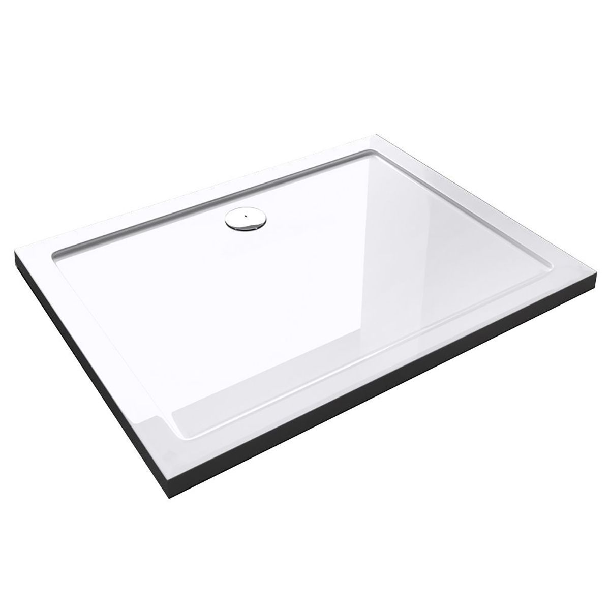 Cadita dreptunghiulara slim Resigiliat, 4 cm inaltime, dimensiune 90 x 120 cm, acril sanitar, FARO