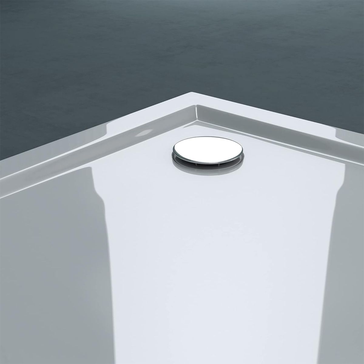 Cadita dus, acril, dimensiuni 90x90 si 100x100 cm, sifon inclus, inaltime 14 cm, EGO-F1H