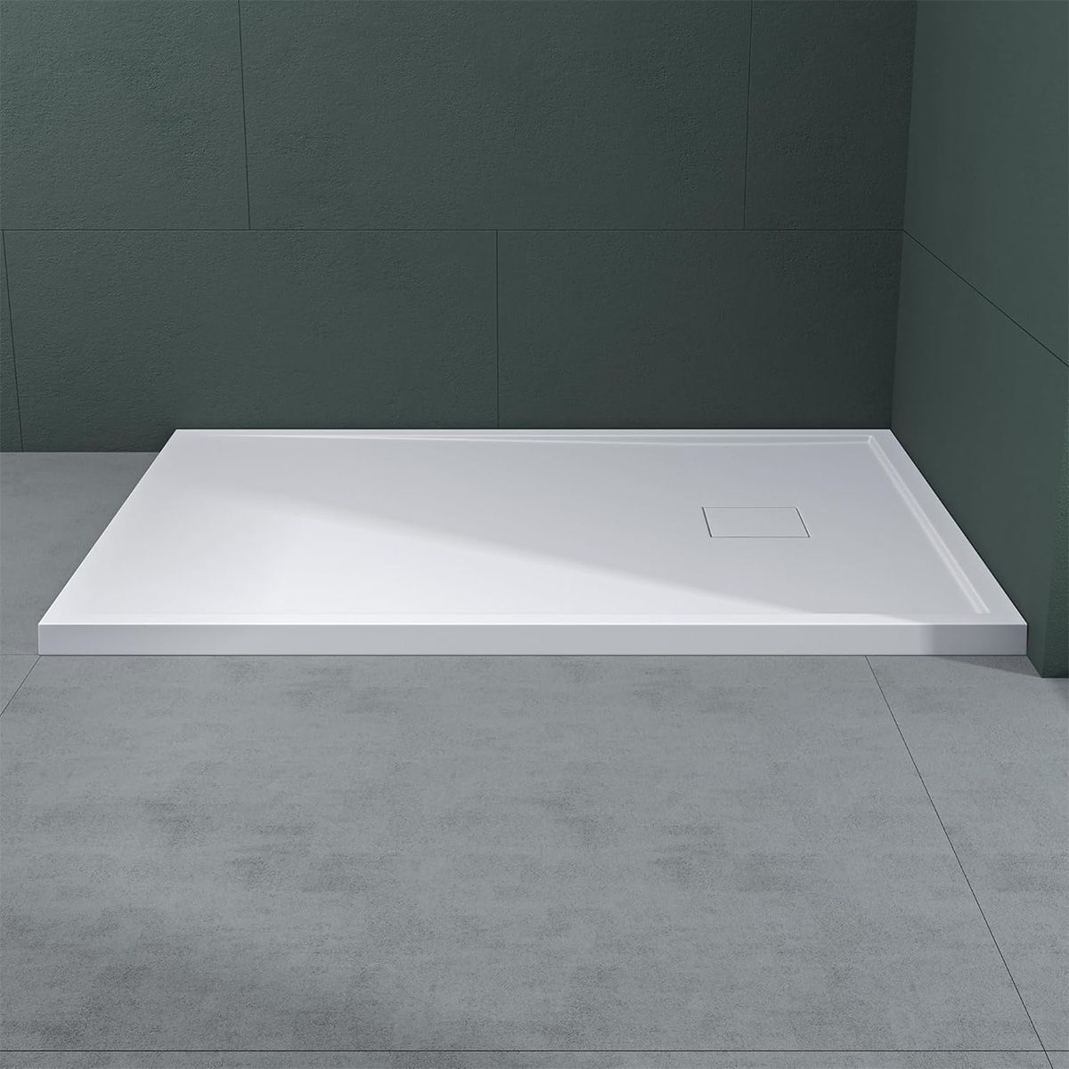 Cadita dus GEO8, compozit de marmura, rigola ascunsa, 5 cm inaltime, 80-90x120-140 cm