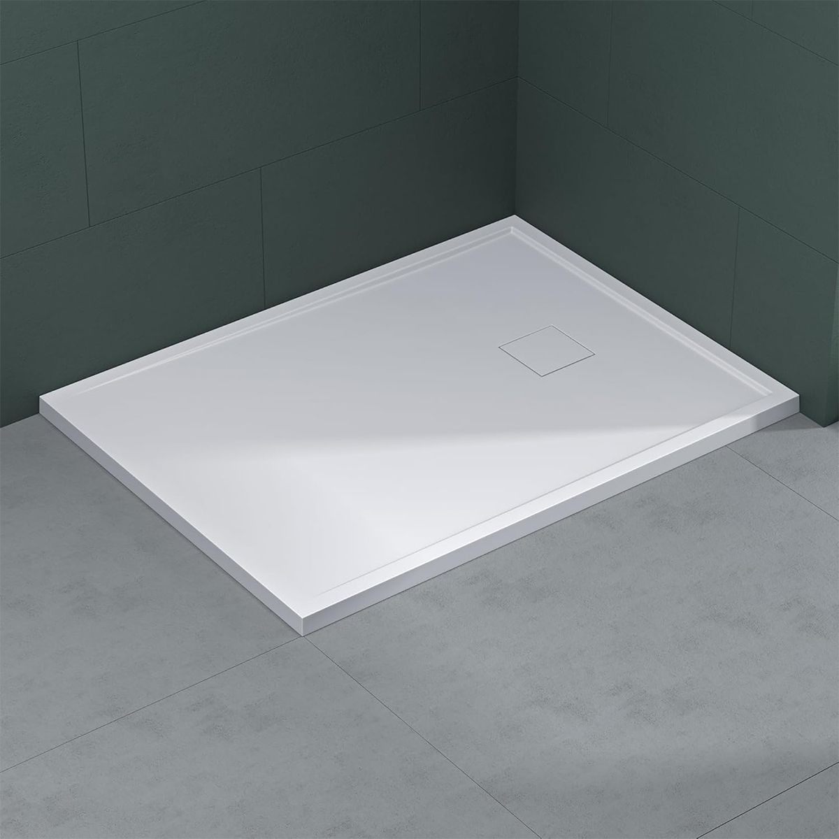 Cadita dus GEO8, compozit de marmura, rigola ascunsa, 5 cm inaltime, 80-90x120-140 cm