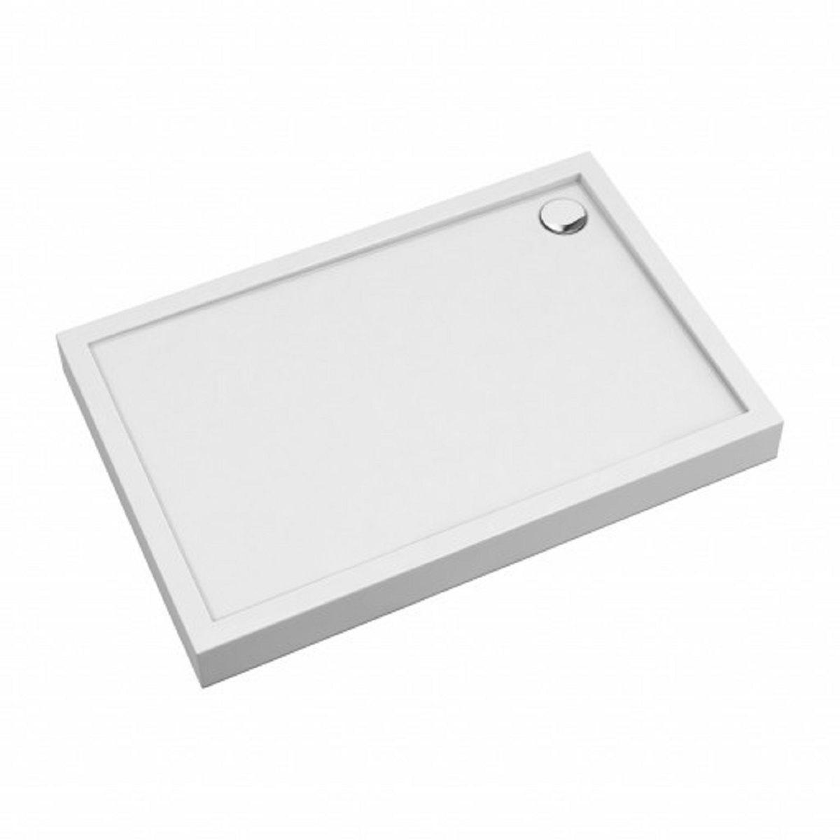 Cadita dus  OMNIRES CAMDEN, inaltime 12 cm, Alb lucios,acril sanitar, dimensiuni la alegere