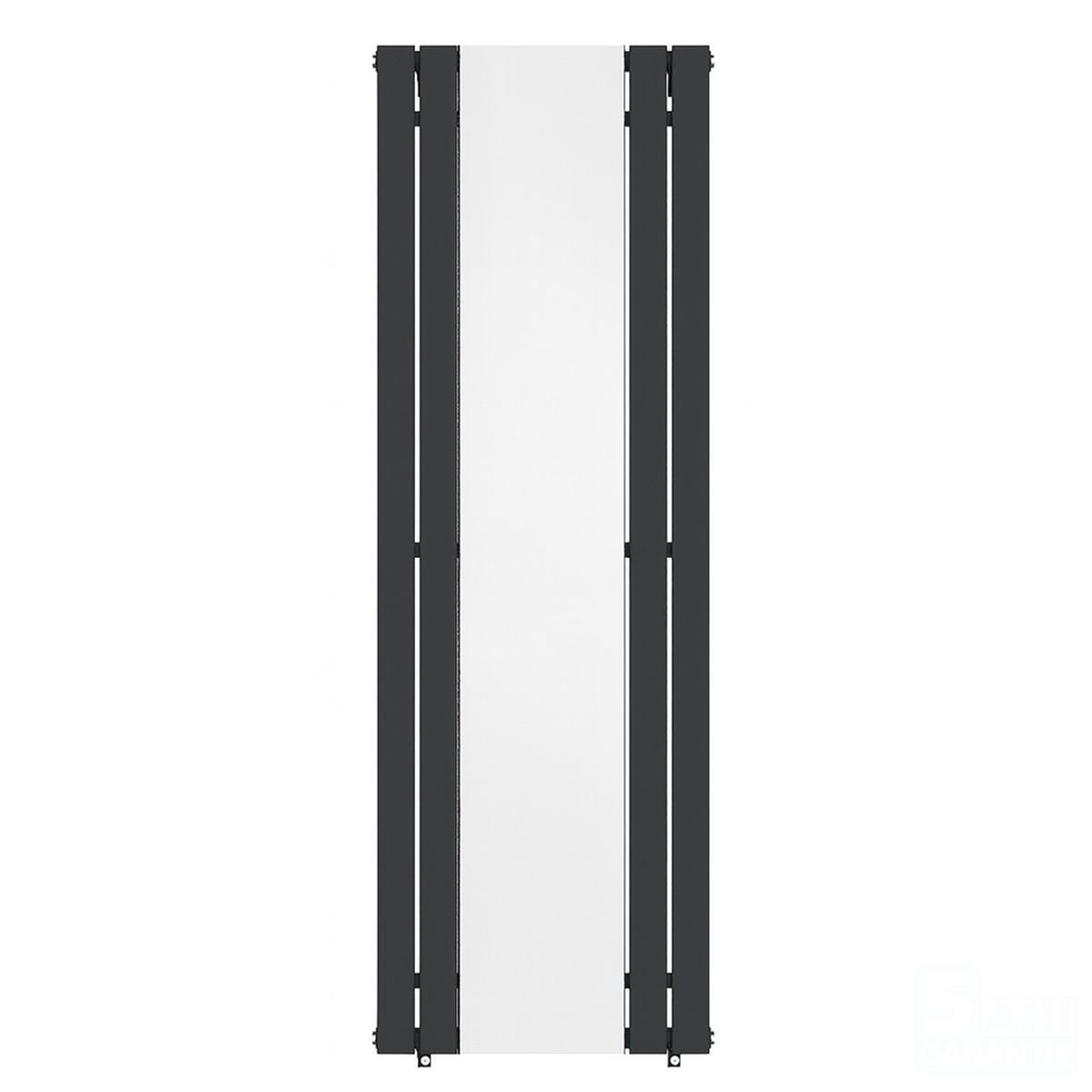 Calorifer decorativ din otel cu oglinda, Antracit, 4 elementi, 593 W, dimensiune 180x60 cm, Malvina