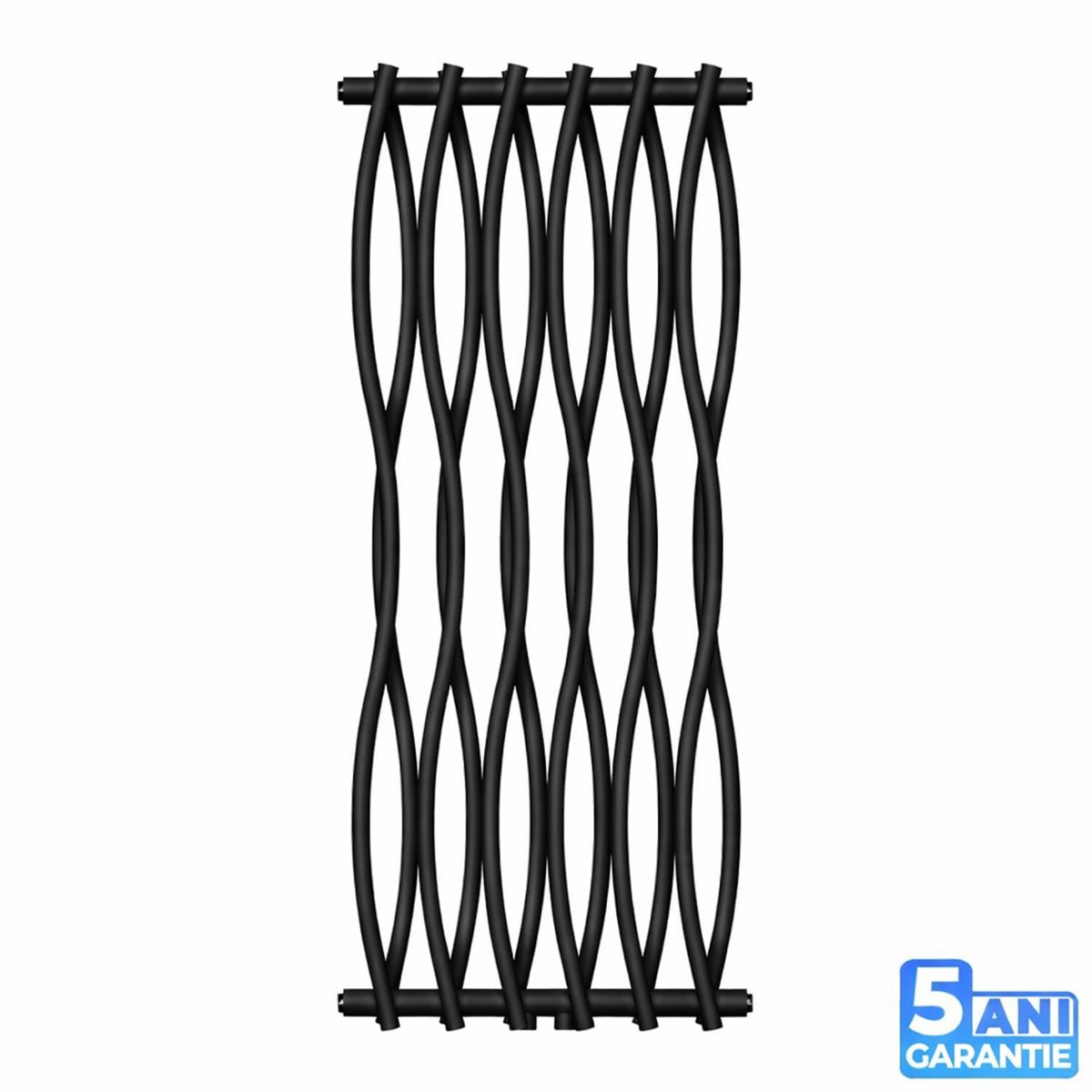 Calorifer Decorativ Negru Mat, 120x50 cm, 506 W, 12 elementi, otel, baie sau camera, Emre