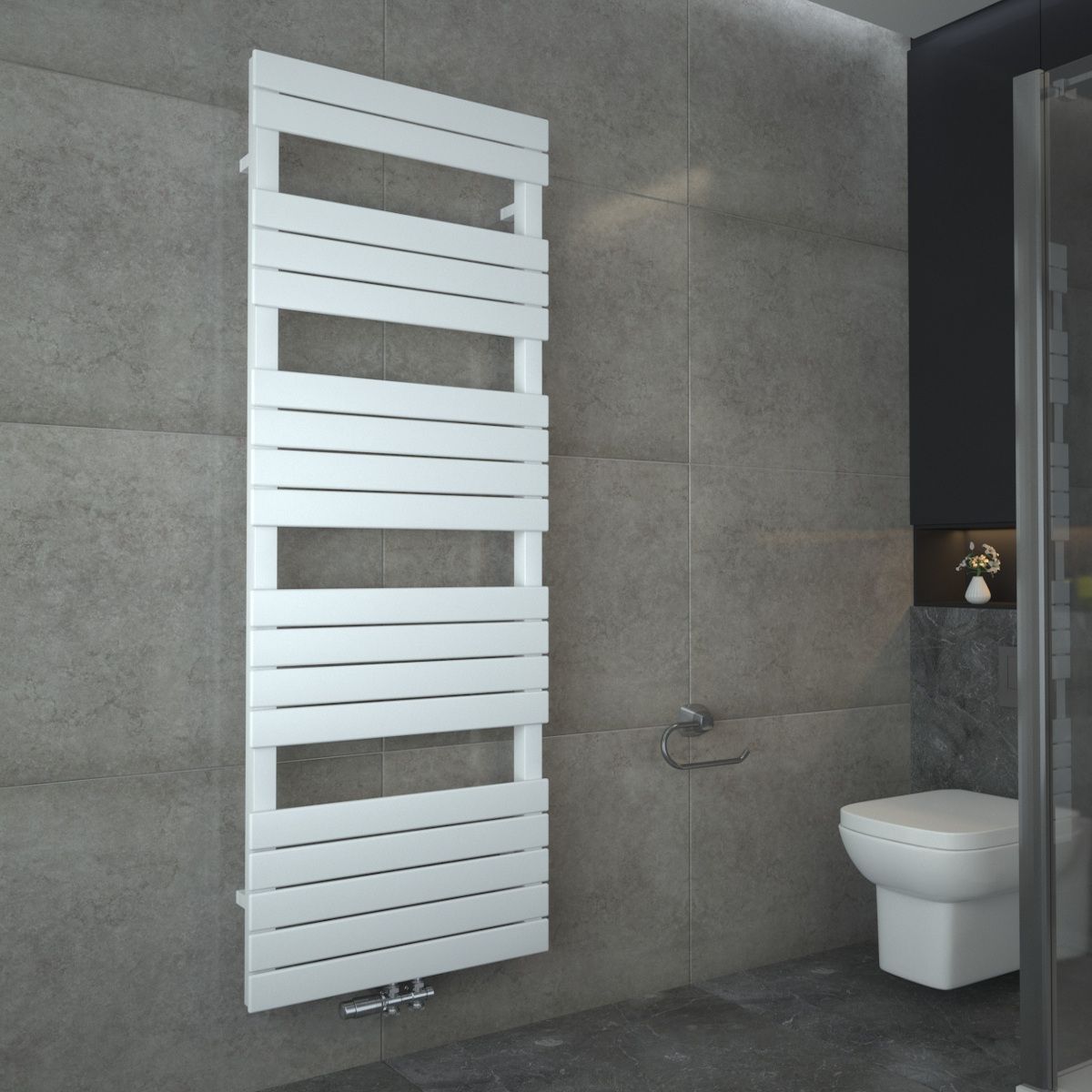 Calorifer EGO - Nadir, radiator Portprosop din otel, Alb sau Antracit, 100-120-140-160-180 cm